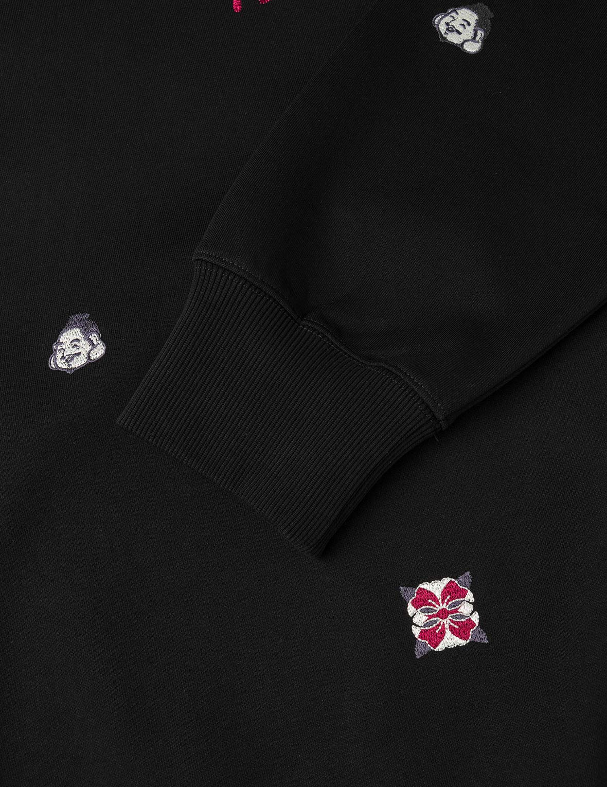 Allover Multi Logos Embroidery Relax Fit Sweatshirt