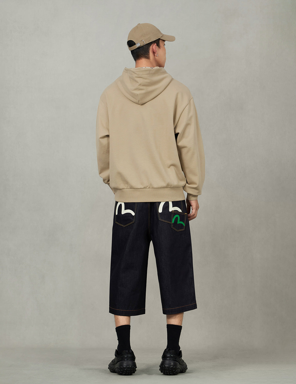 Seagull Print Relax Fit Hoodie