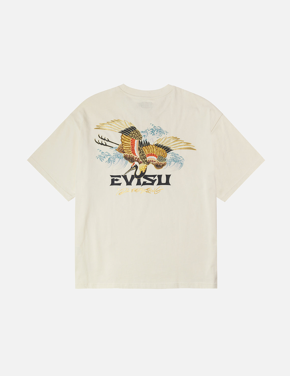 Crane and Logo Print Loose Fit T-shirt