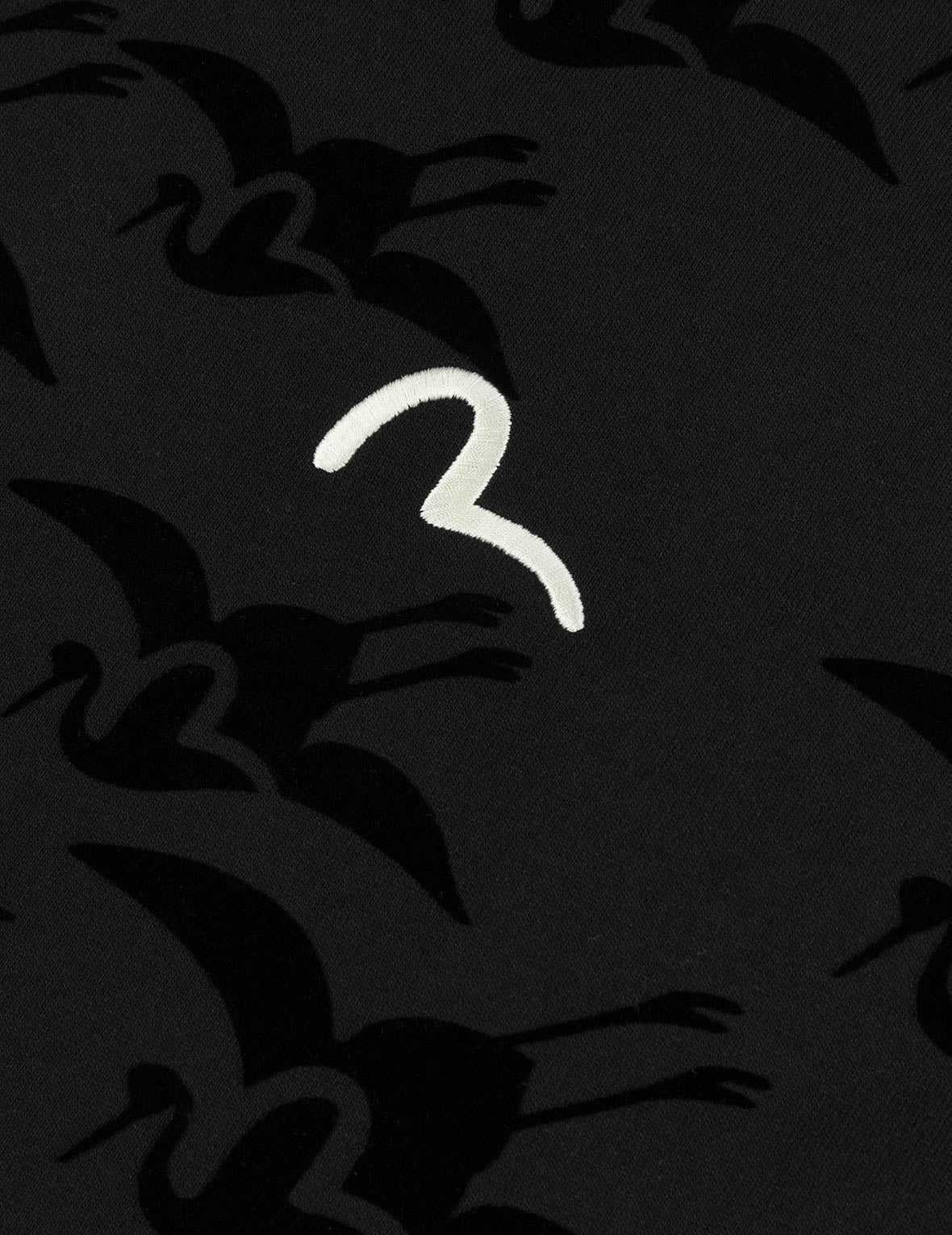 Allover Seagull Crane Flocking Print Relax Fit T-shirt