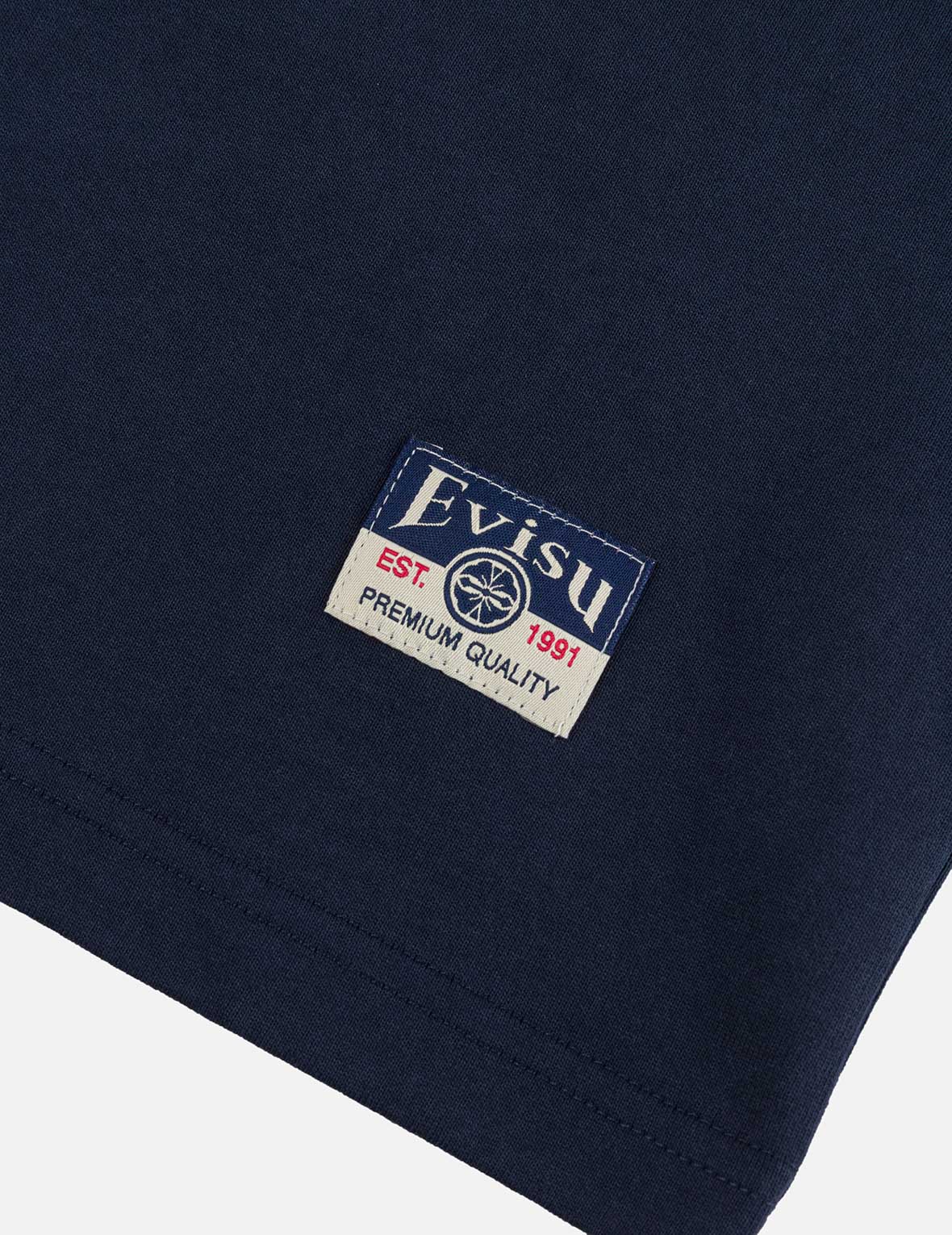 文字繪佛頭與智慧之輪標籤大M印花寬版休閒T恤