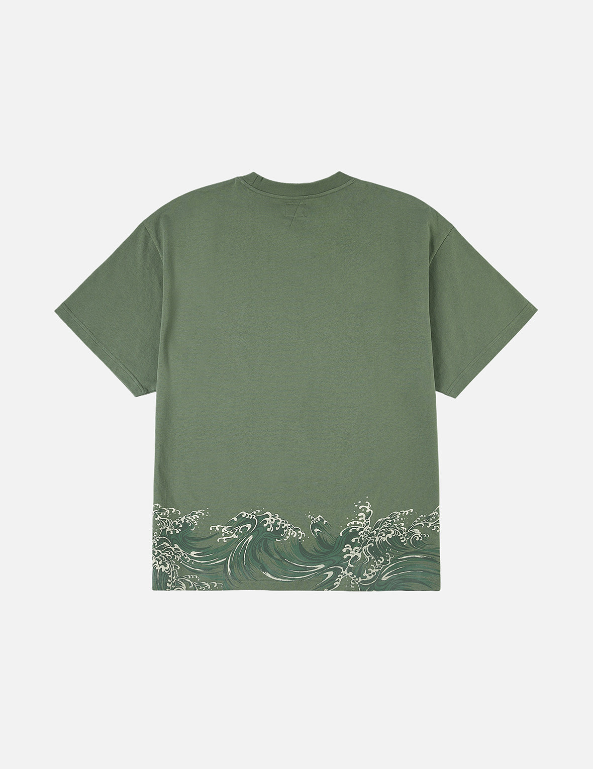 Seagull and Wave Print Relax Fit T-Shirt