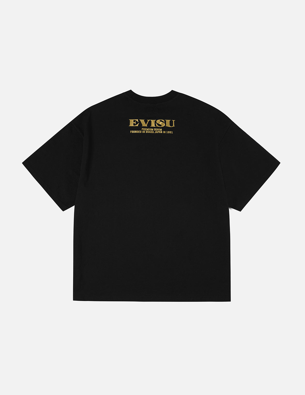 織錦口袋與海鷗燙金印花寬版T恤