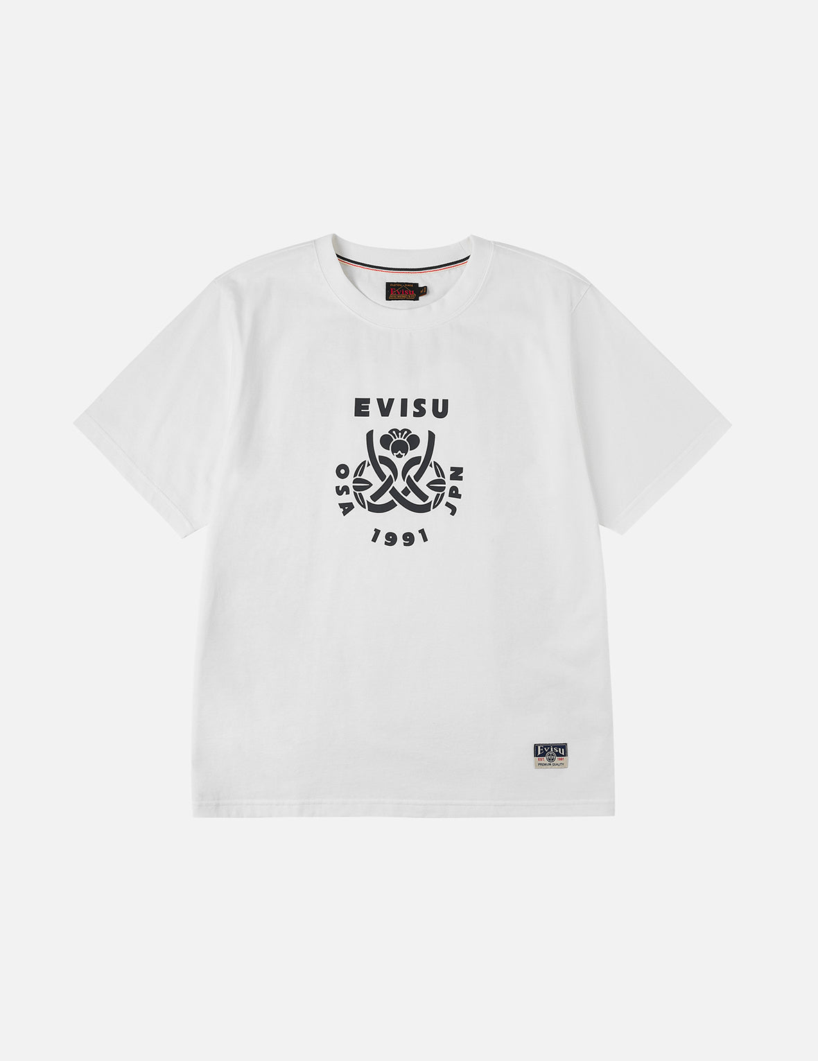 Wheel of Wisdom and Daruma Daicock Print Regular Fit T-Shirt