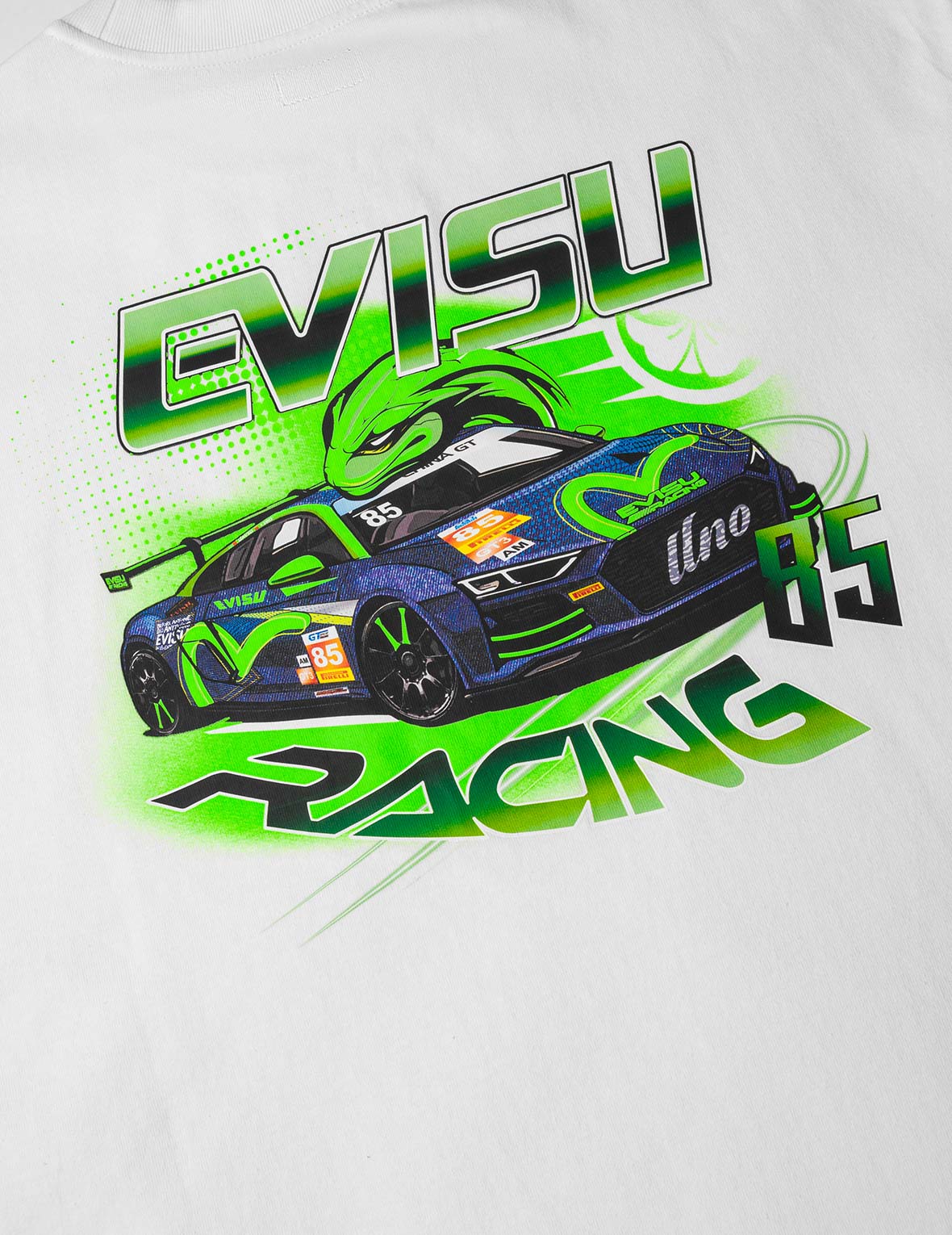 竹葉青蛇影3.0 印花T恤 - 白色