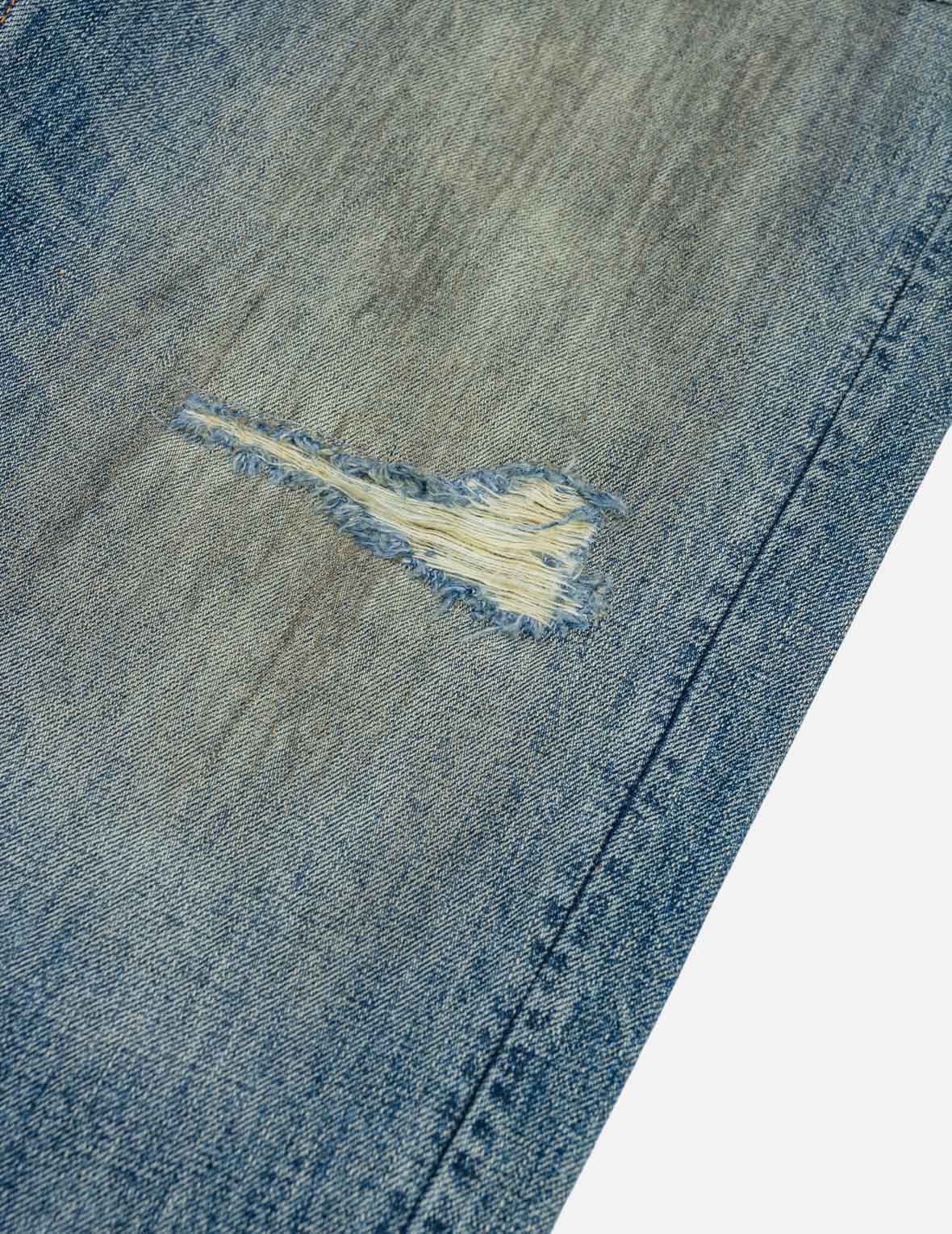 Boro Multi-Pocket Seagull & Kamon Embroidered Jeans #2030