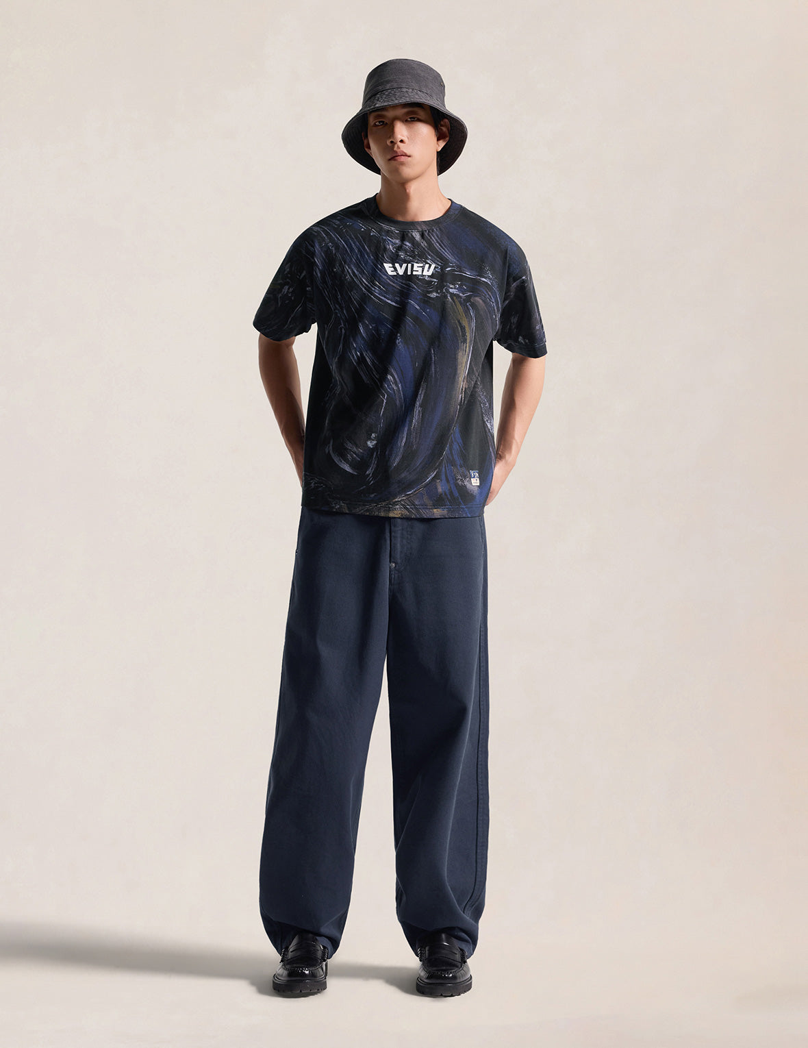 Back Seagull Print Chino Pants