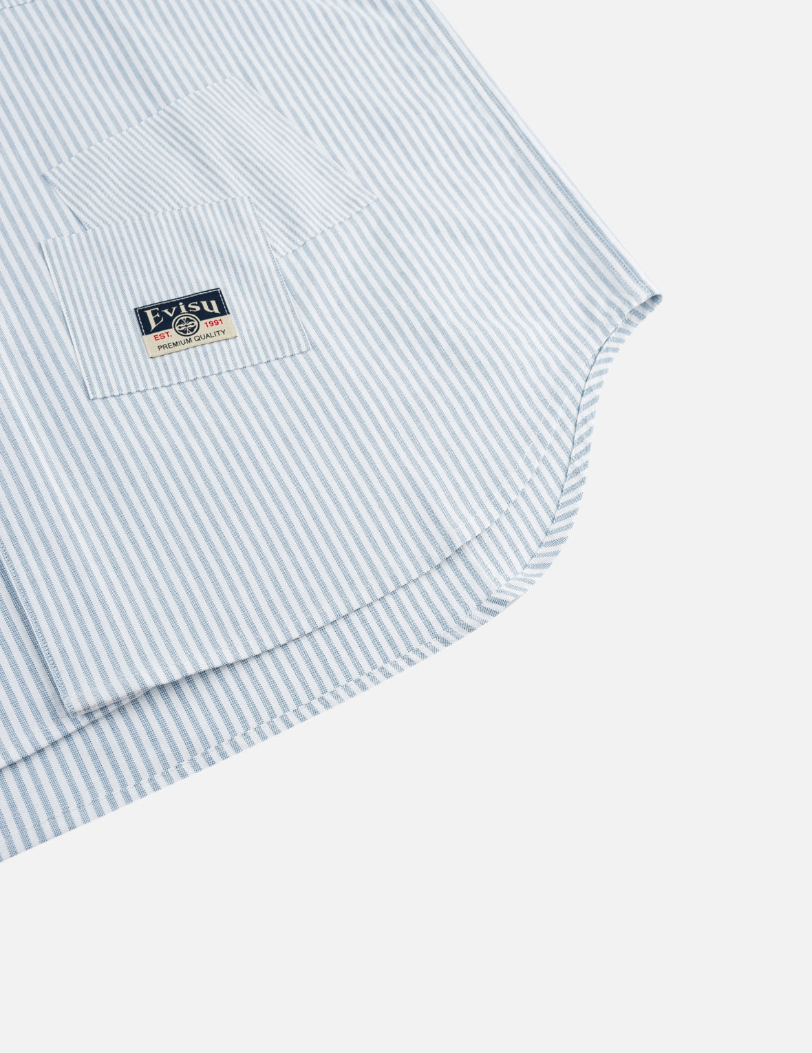 Multi-Pocket Striped Oxford Shirt