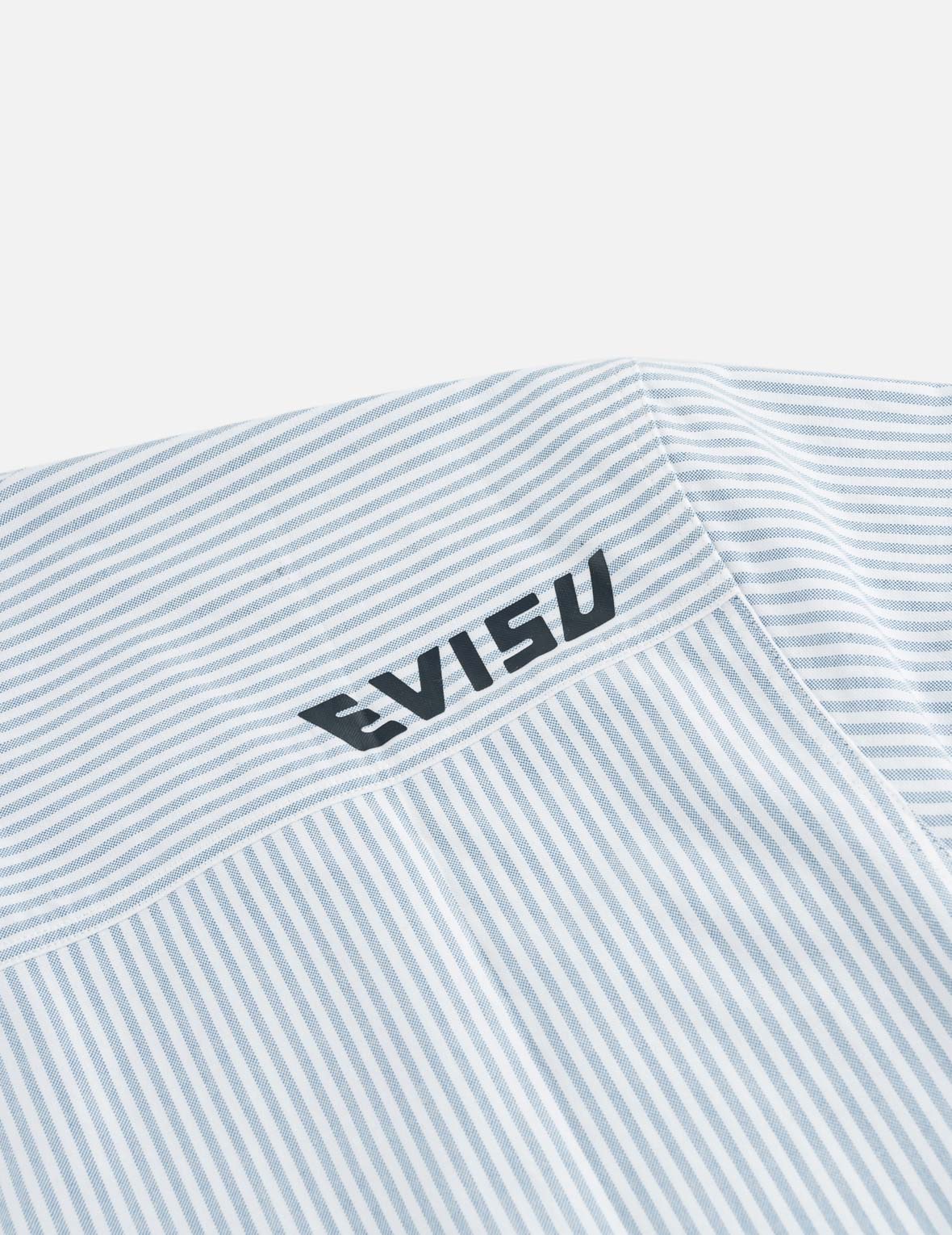 Multi-Pocket Striped Oxford Shirt