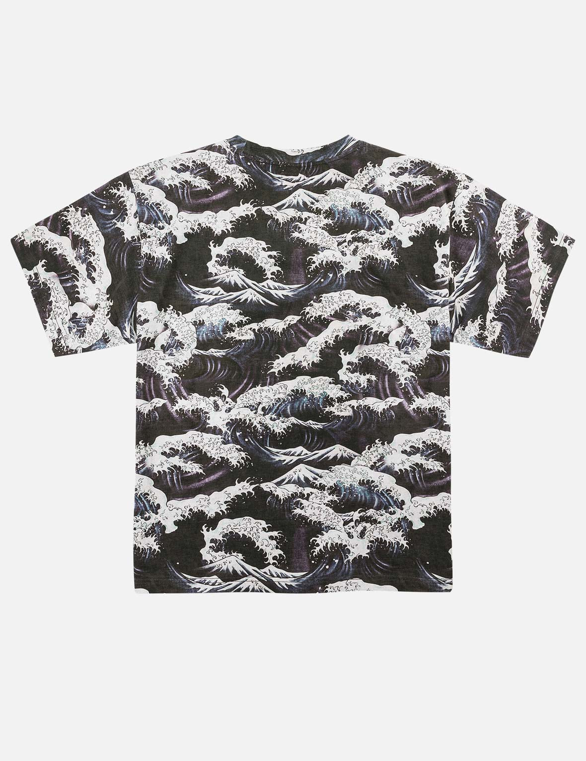 All-Over Wave Embroidered Seagull Tee