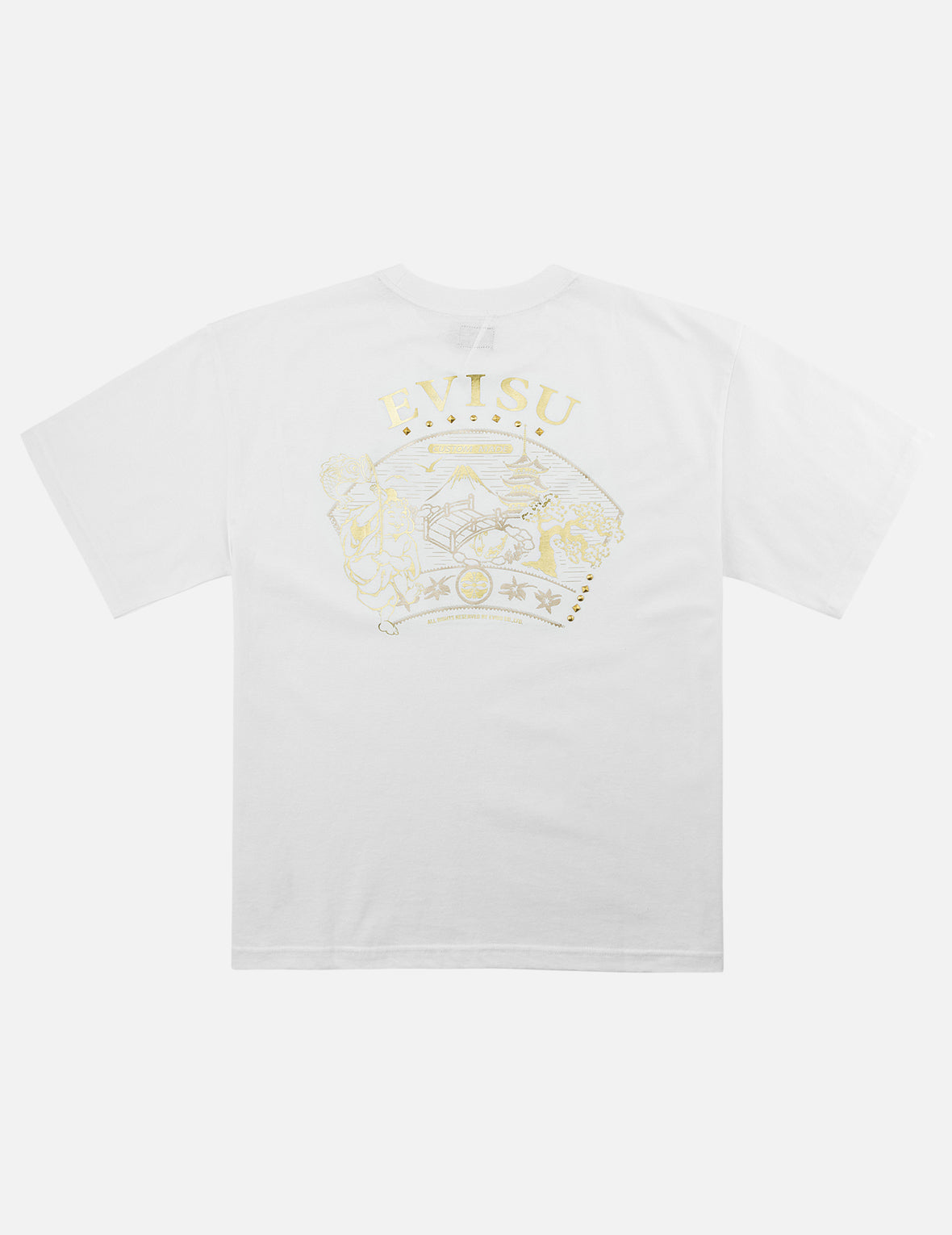 Gold Print Studded Tee