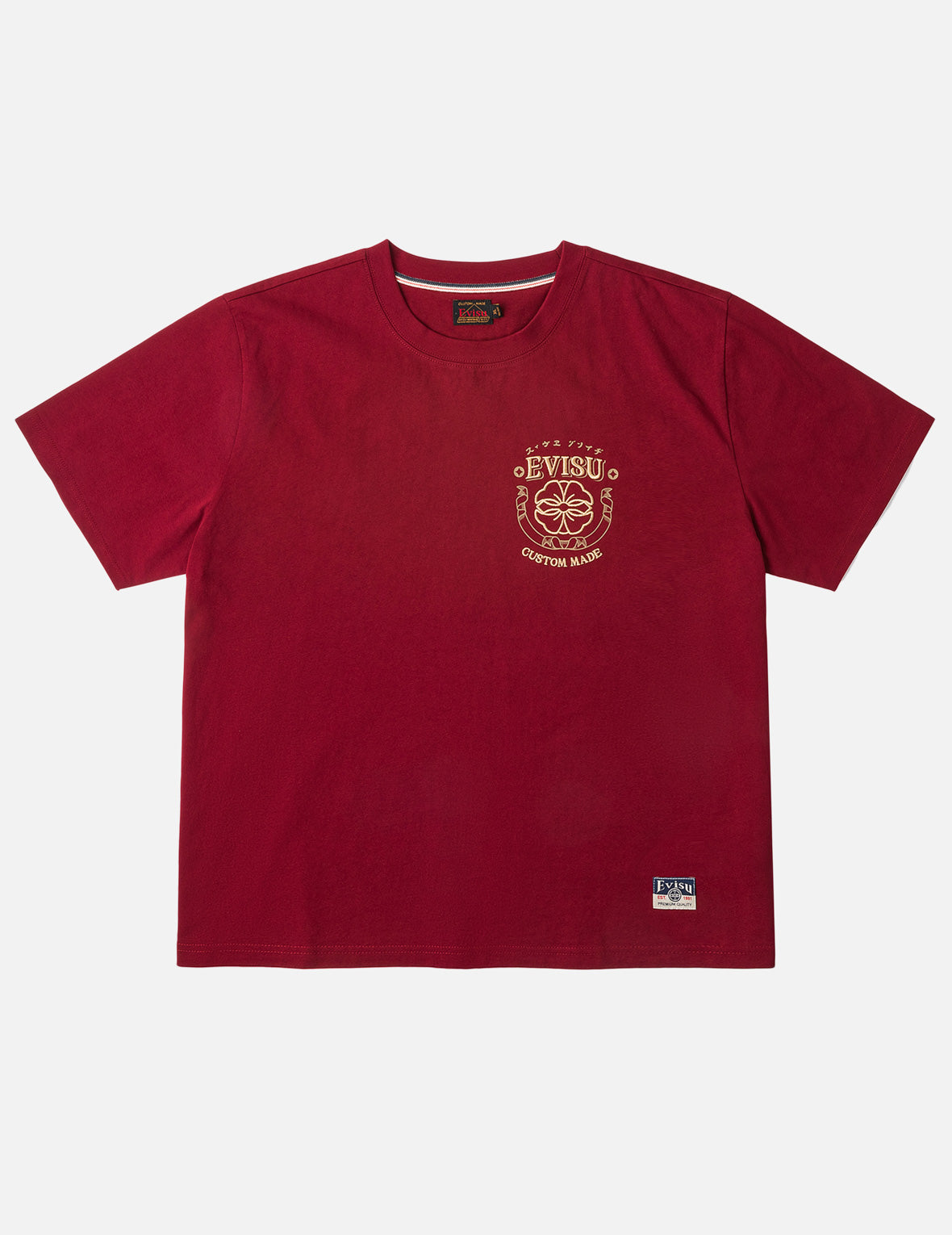 Gold Print Kamon Wave Applique Tee