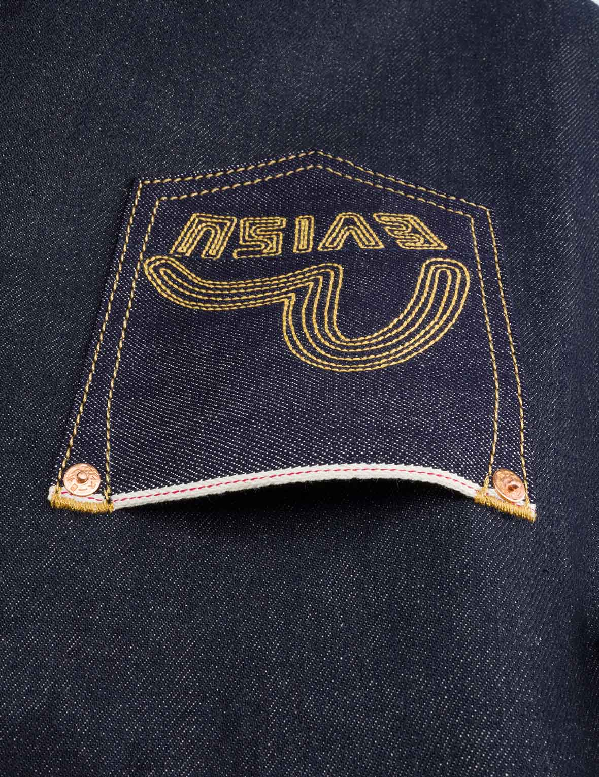 海鷗刺繡牛仔手提包