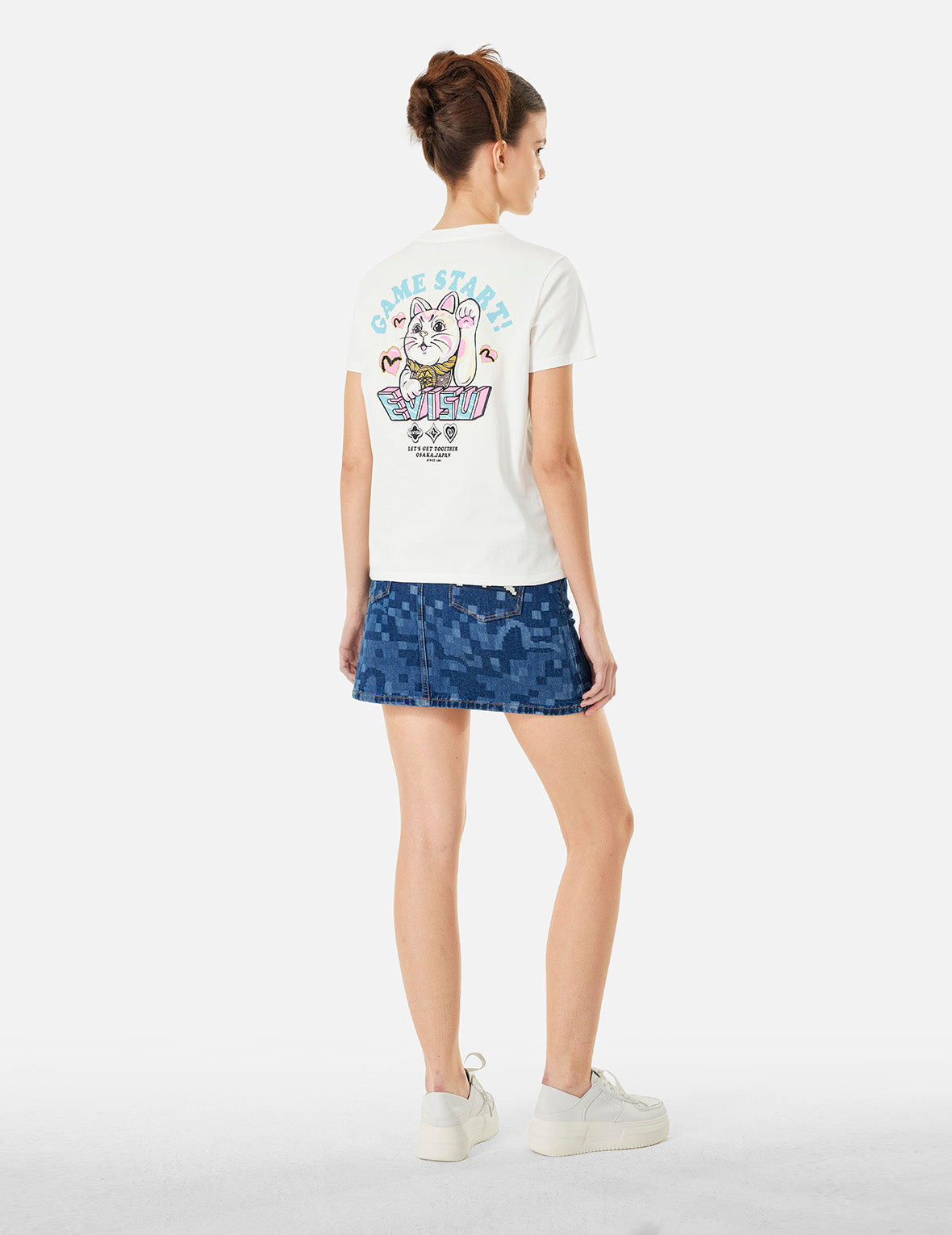 招財貓印花常規版型T恤