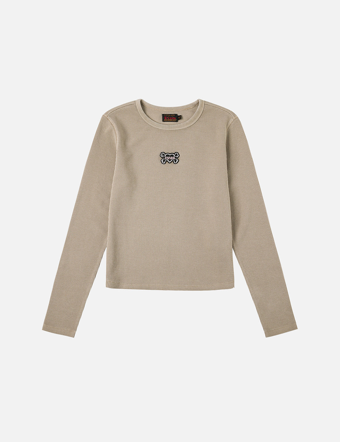 Heart-shaped Skull EVISU Patch Embroidery Fashion Fit Long-sleeve Top