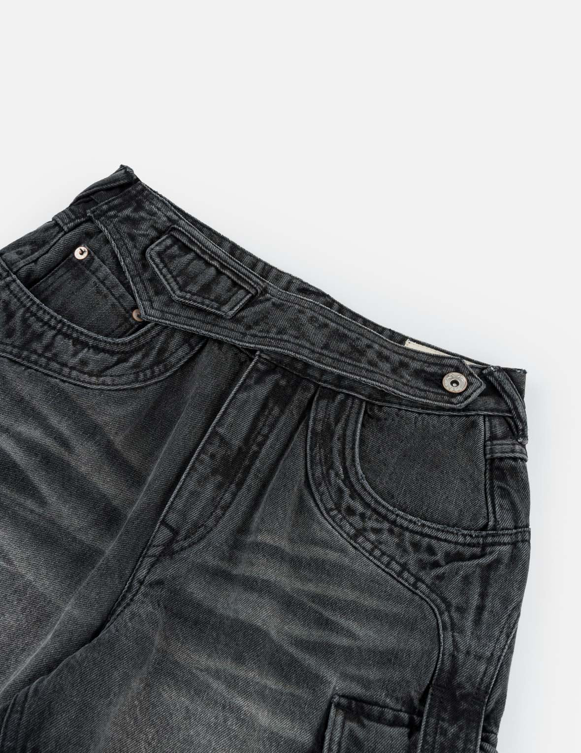 Cargo Pocket Denim Shorts