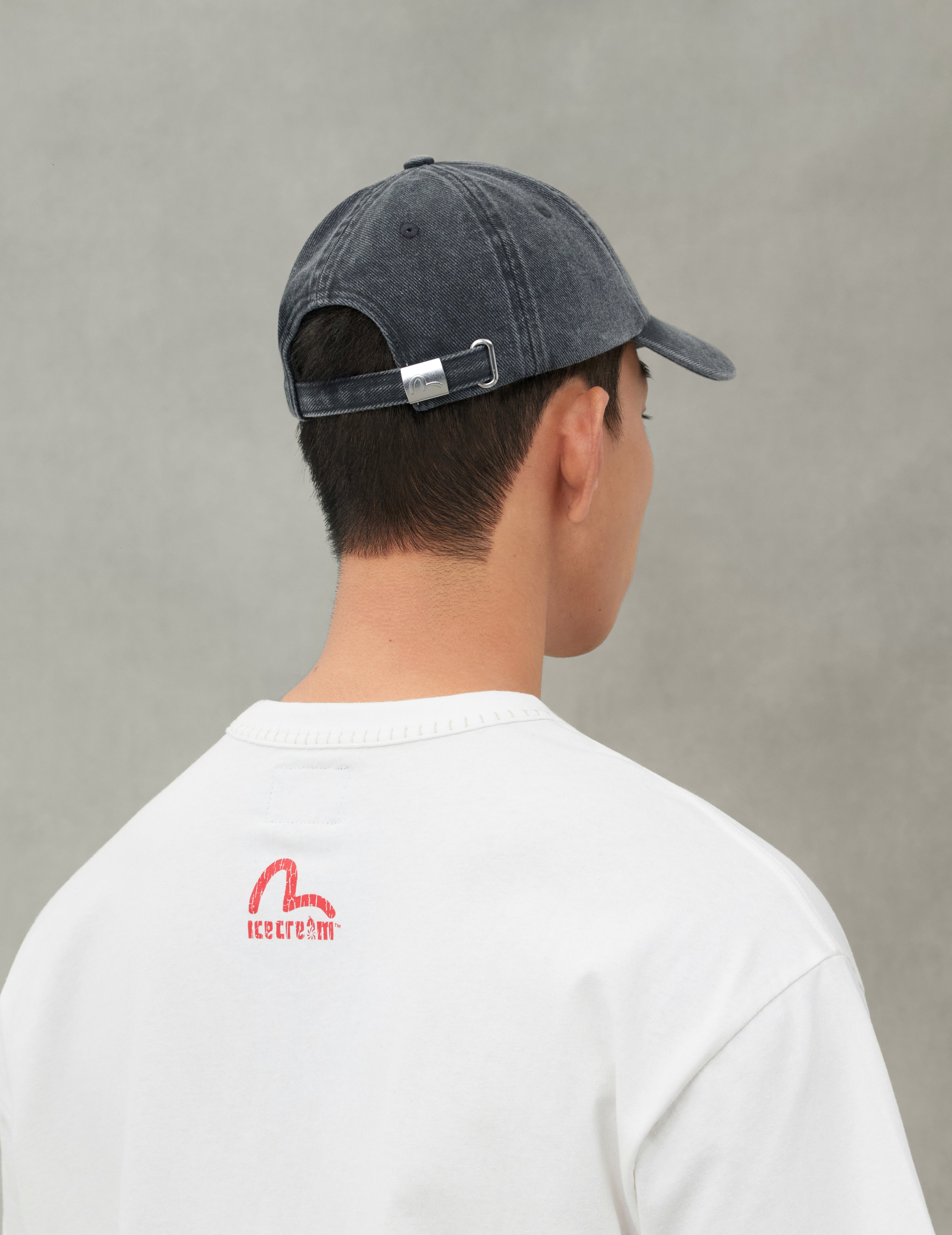 EVISU X ICECREAM 商標棒球帽 - 黑色洗水