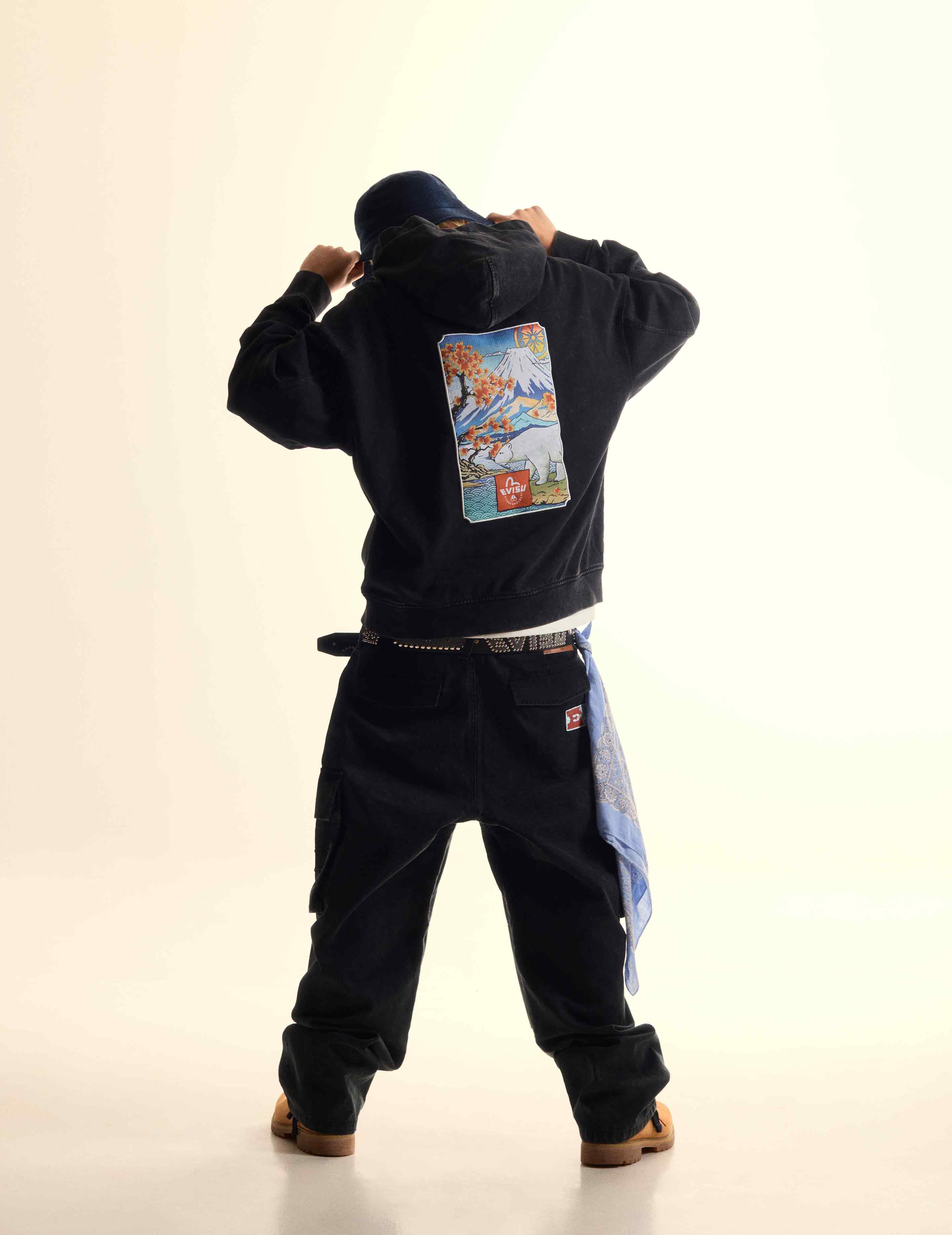 EVISU X MOOSE KNUCKLES 浮世繪牛仔漁夫帽