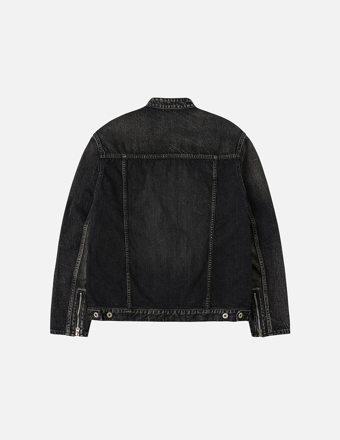 洗水海鷗刺繡常規版型牛仔騎士夾克