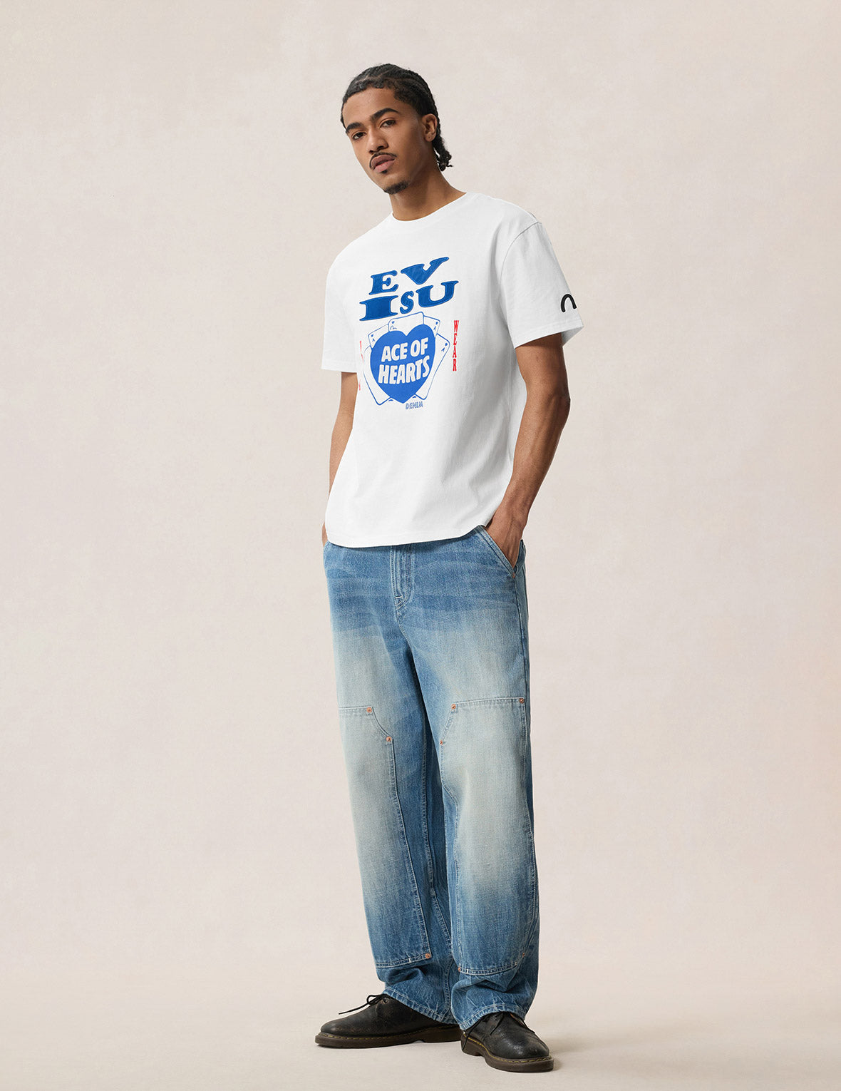 Ace of Hearts Flocked Logo T-shirt