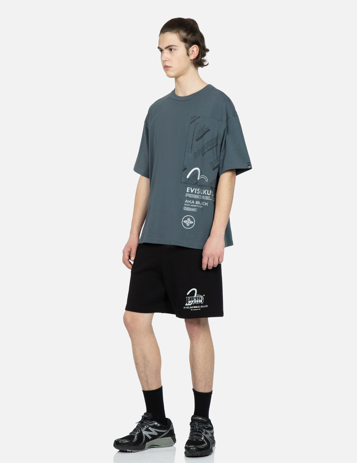 Logo and Seagull Print Sweat Shorts