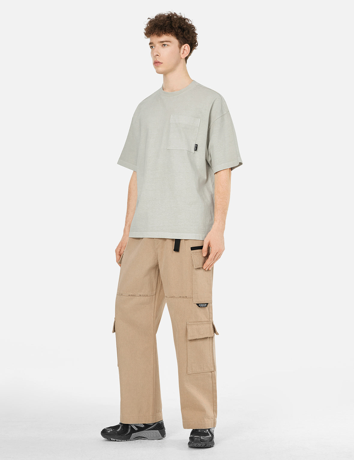 Two Tone Distressed Oversized Cargo Pants
