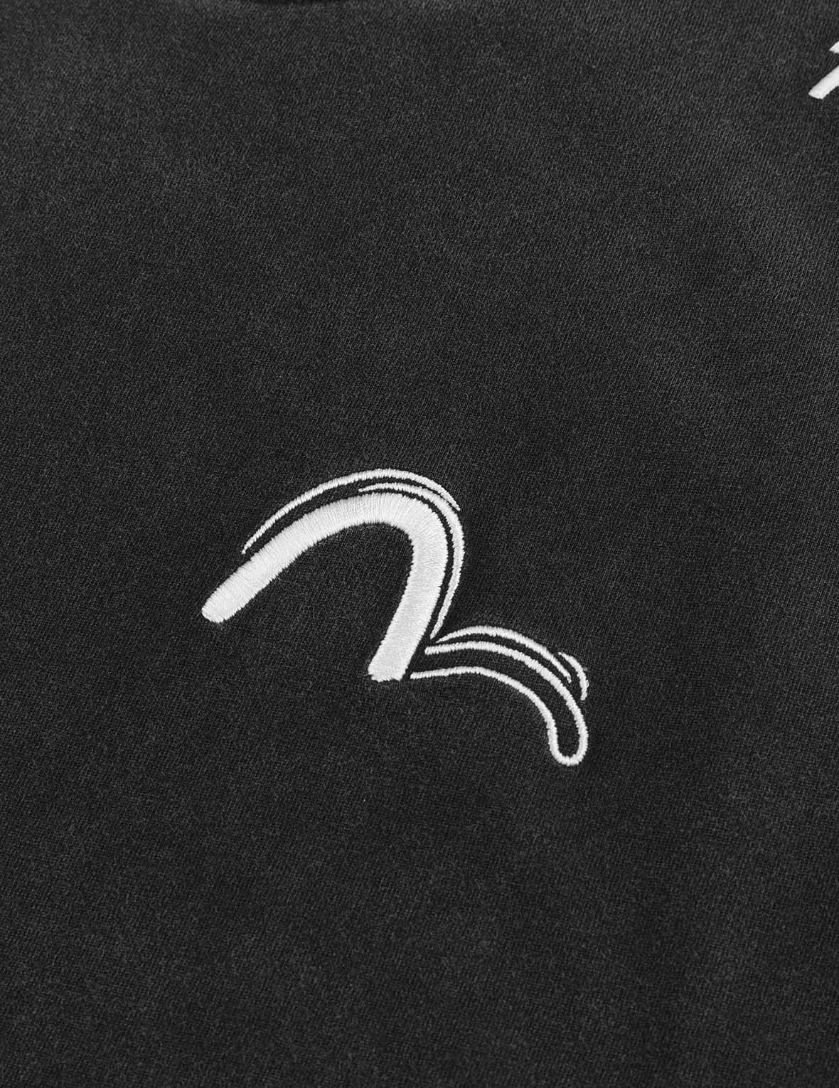 Logo and Seagull Embroidery Oversized T-shirt