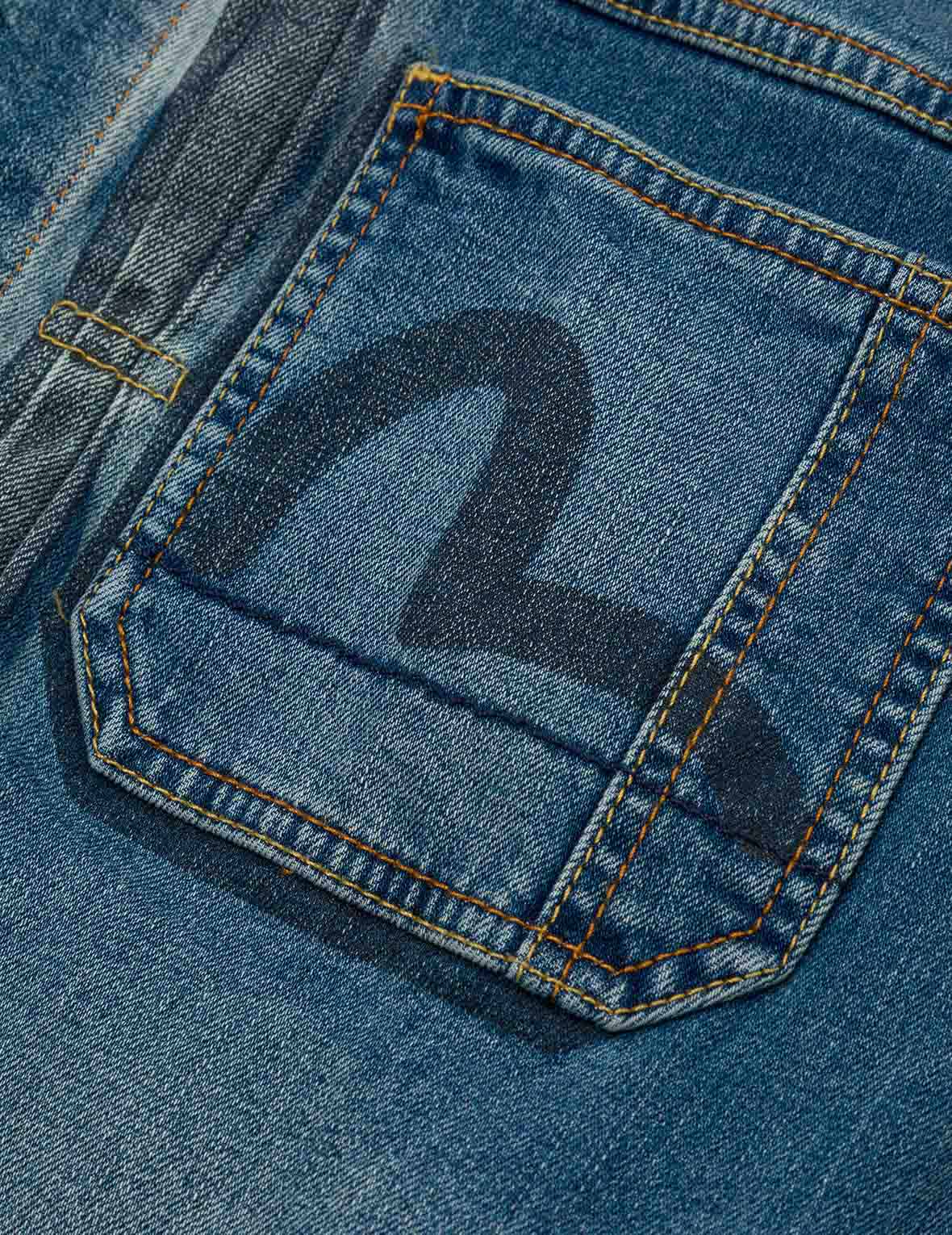 Two-tone Daicock Inserted Regular Fit Denim Jacket