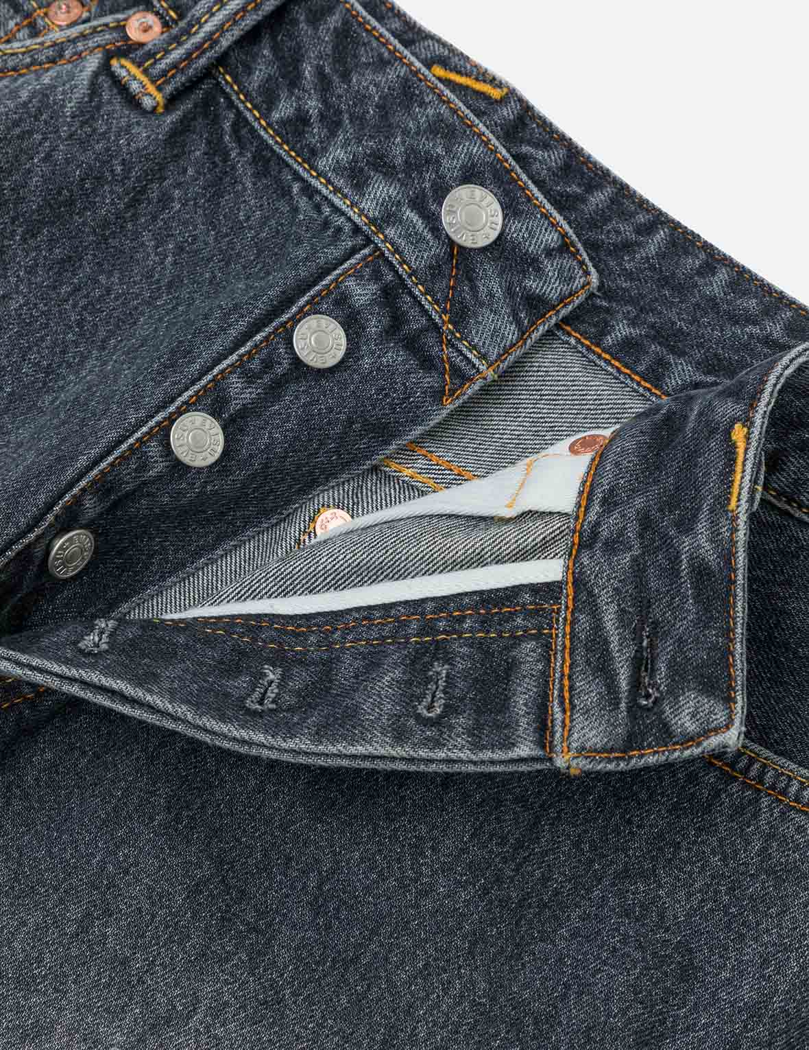 Seagull Print Pockets Oversized Worker Denim Shorts