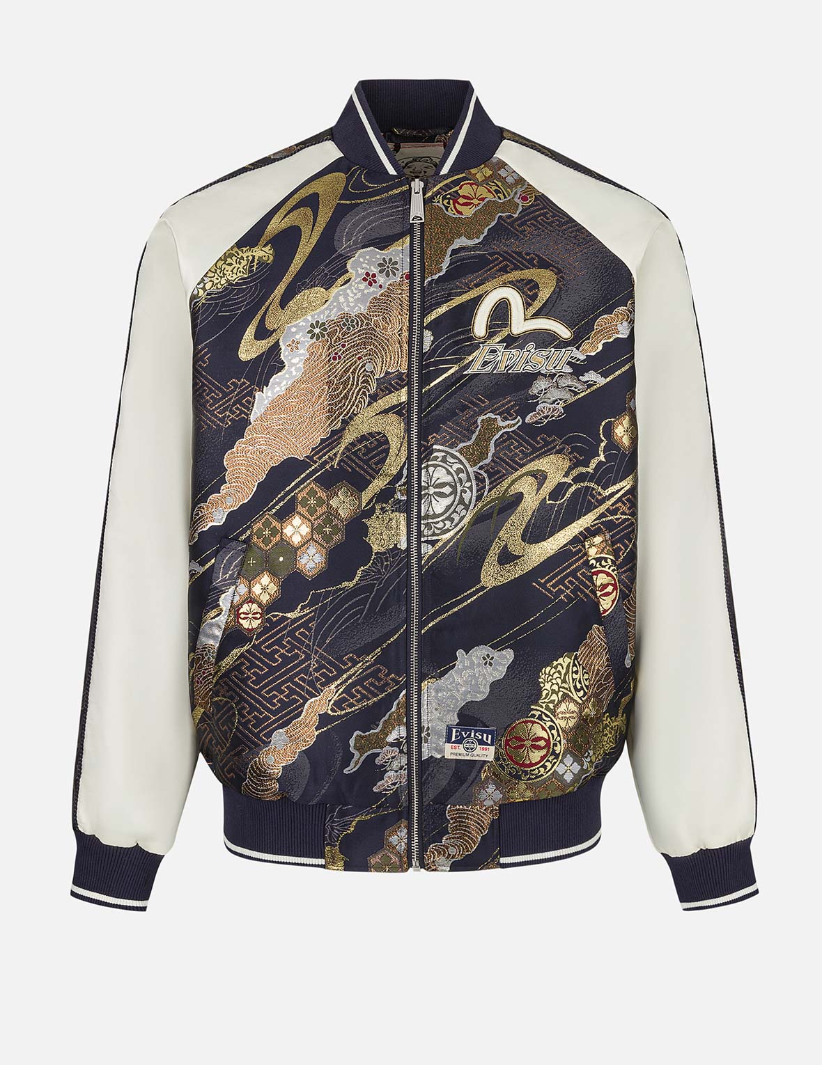 Kamon Brocade Appliqué Regular Fit Souvenior Jacket