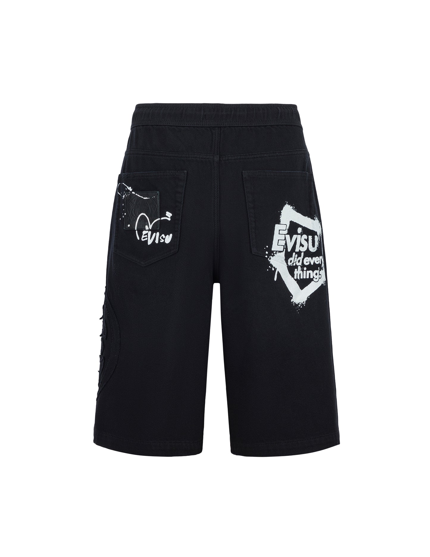 Kamon Appliqué Fashion Fit Denim Shorts