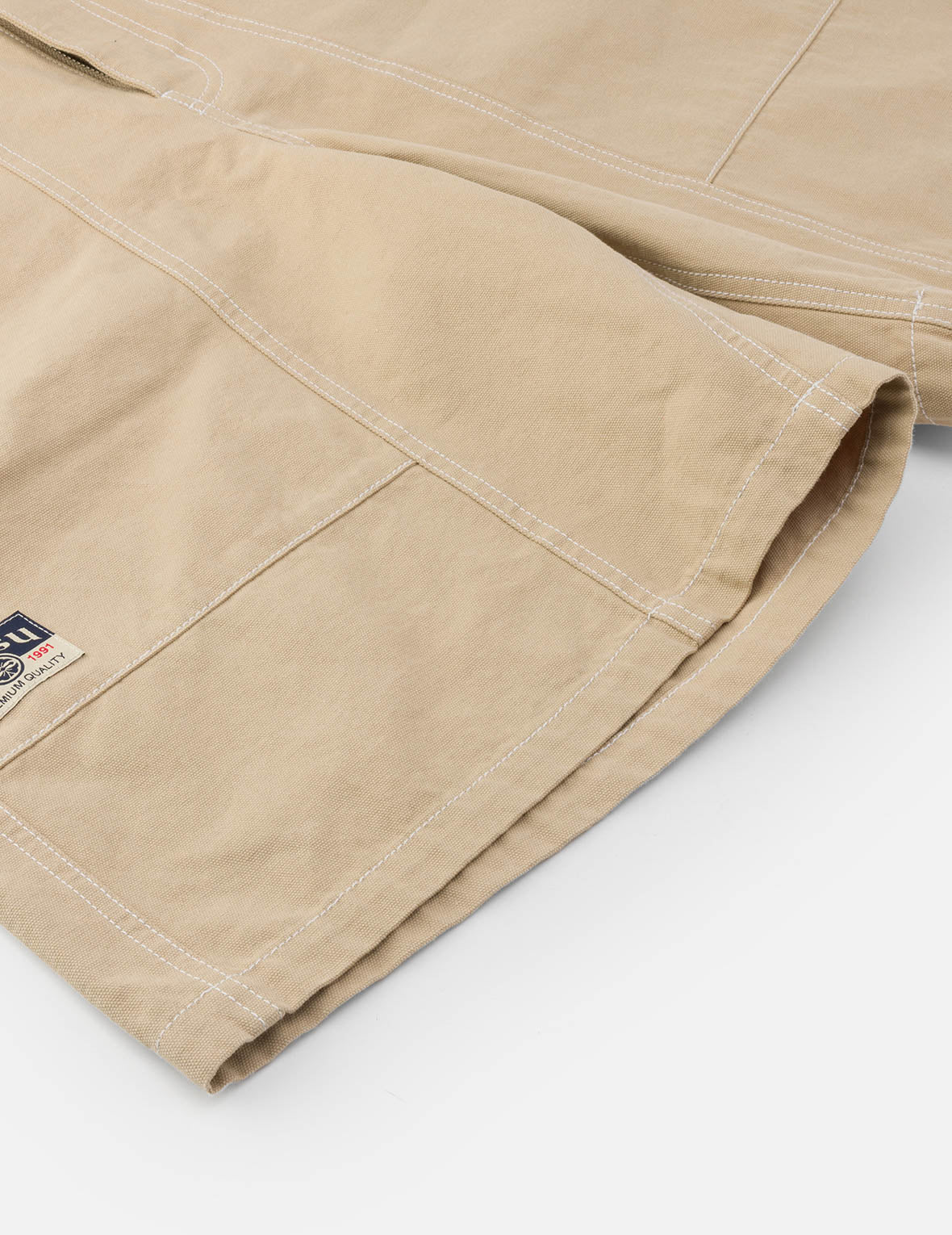 Allover Seagull Print Pocket Oversized Shorts