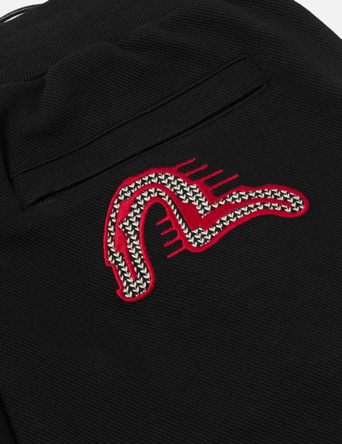 圖騰海鷗刺繡直筒運動褲