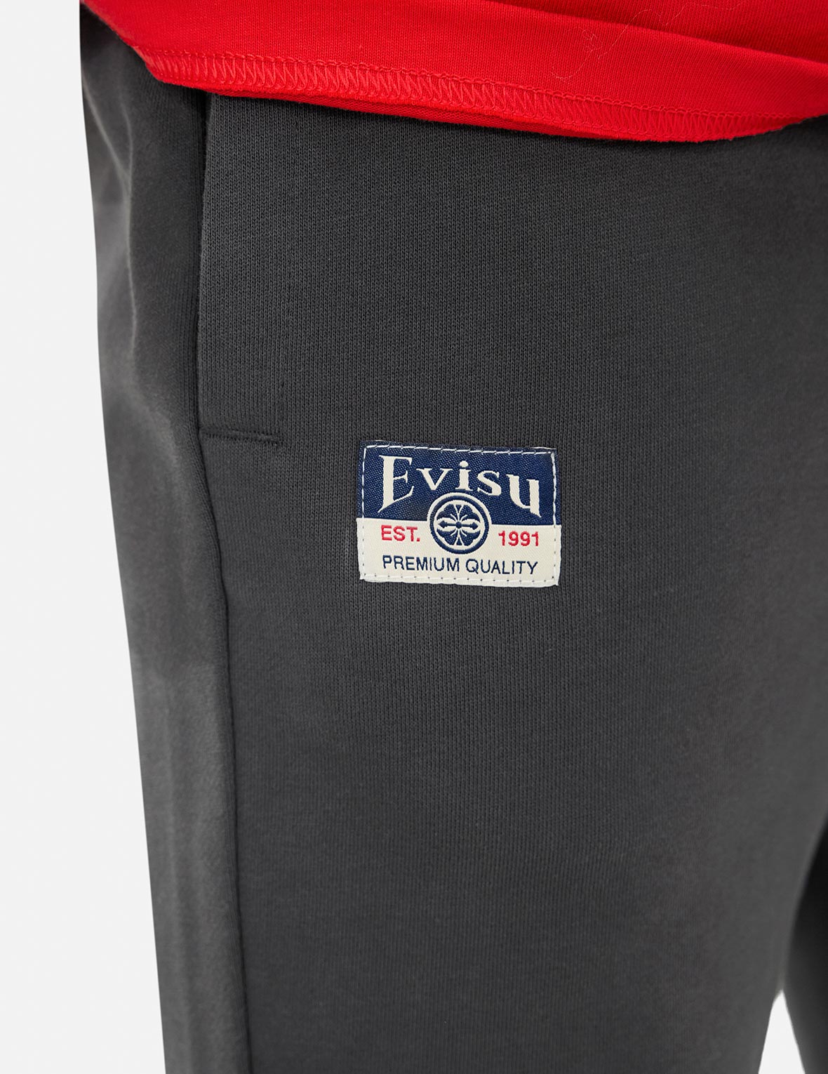 Spray-dyed Seagull and Logo Print Straight Fit Sweatpants