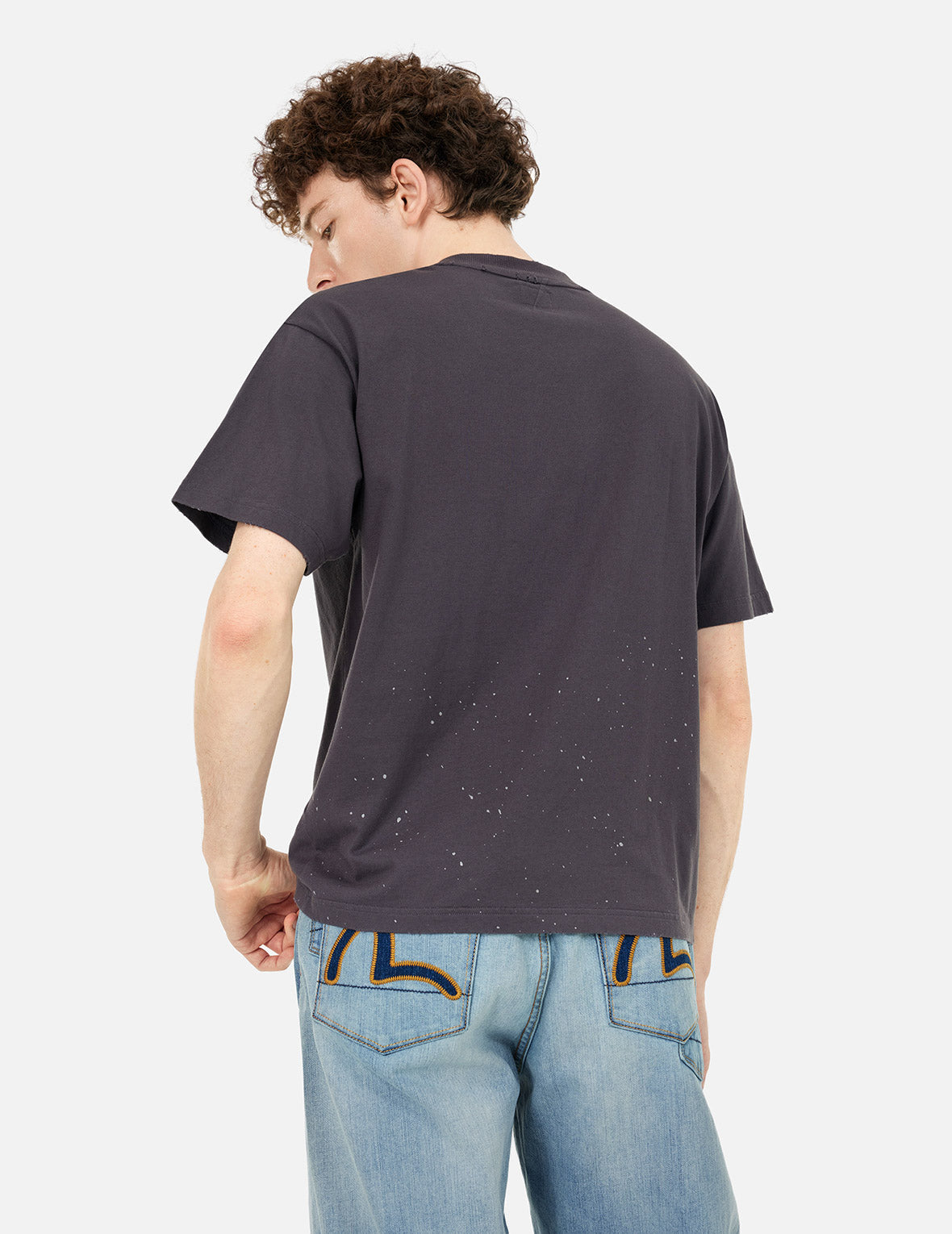 商標及海鷗印花寬版休閒T恤