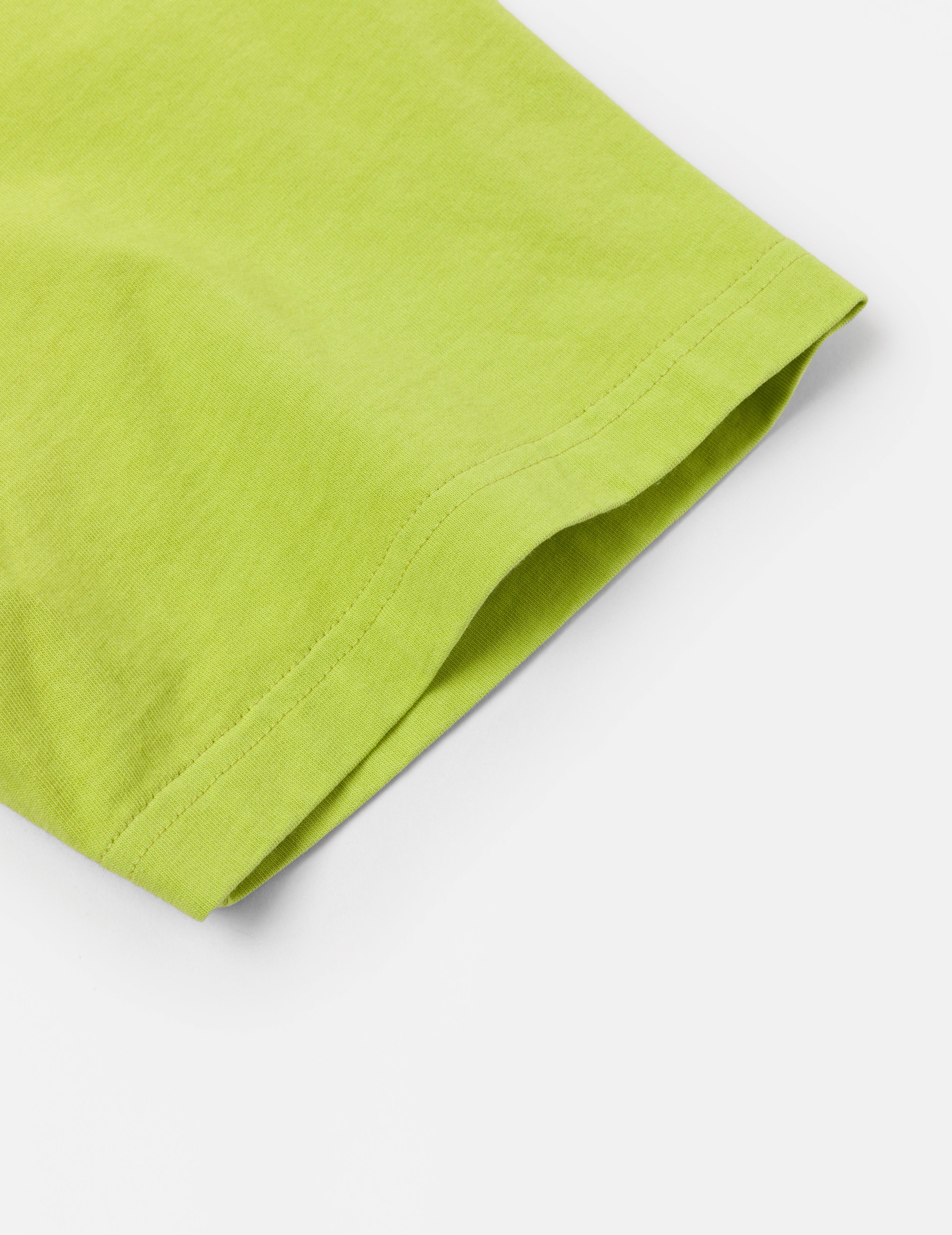 Seagull Embroidery Stitching Pocket Relax Fit T-Shirt