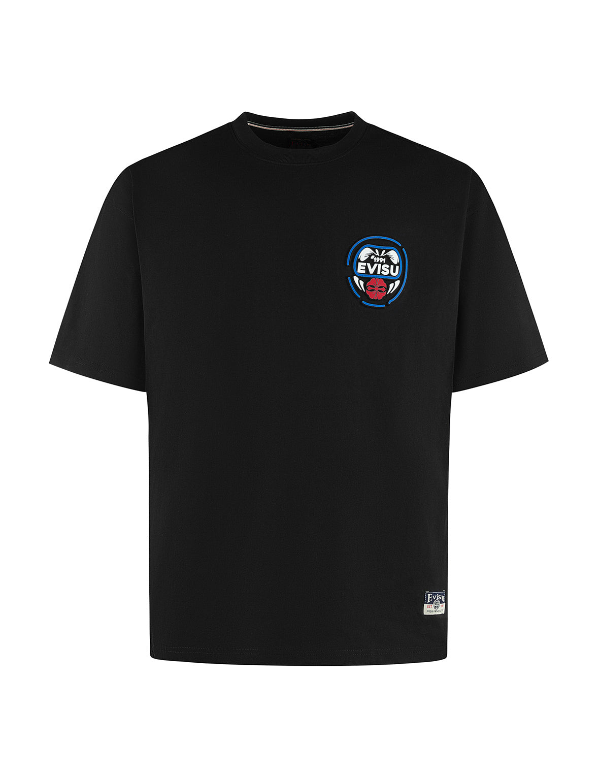 達摩壓花印花寬版T恤