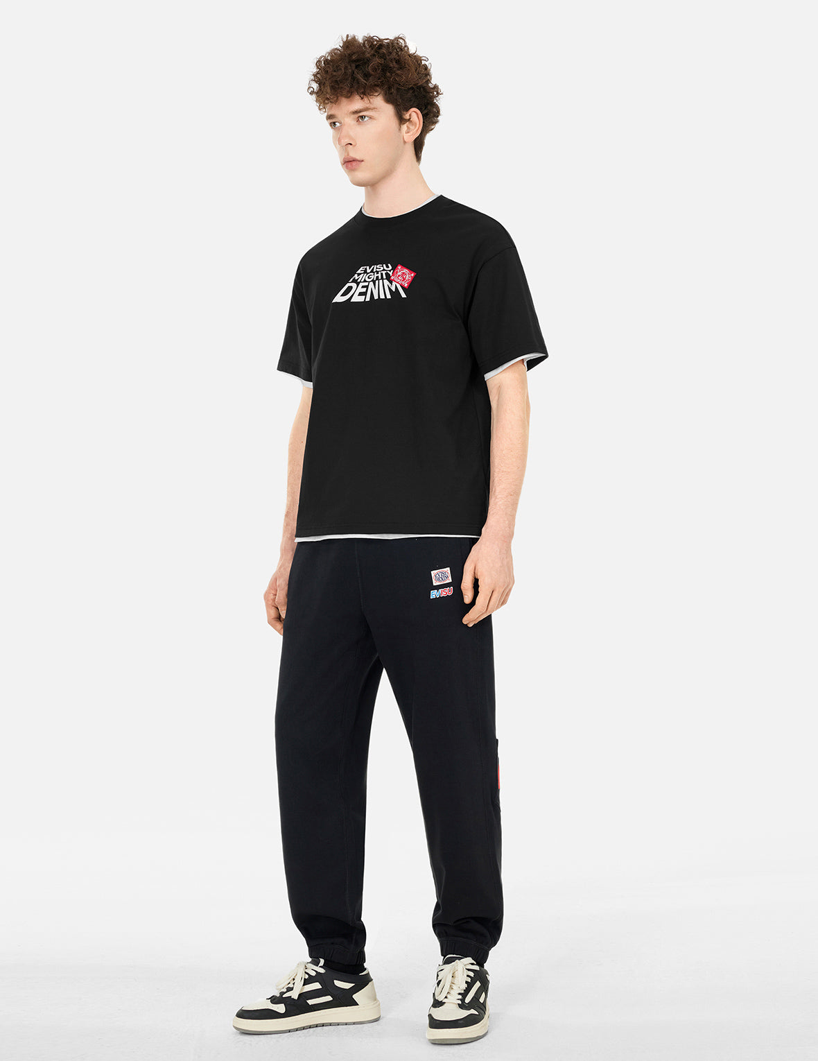 Seagull and Slogan Print Relax Fit T-shirt