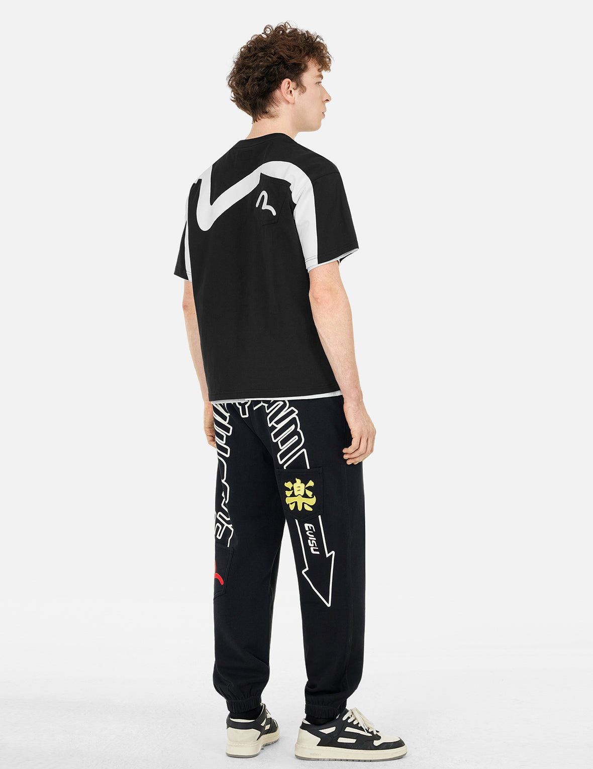 Seagull and Slogan Print Relax Fit T-shirt