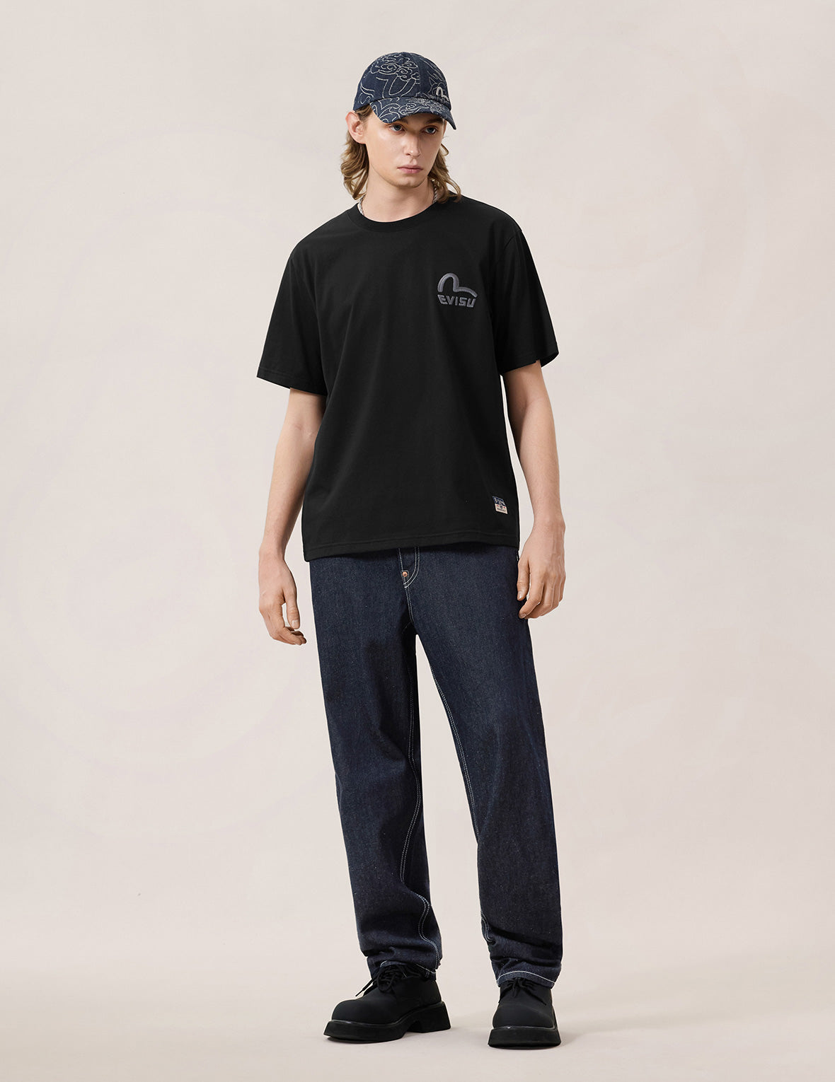 大M藝術筆觸牛仔褲 #2030