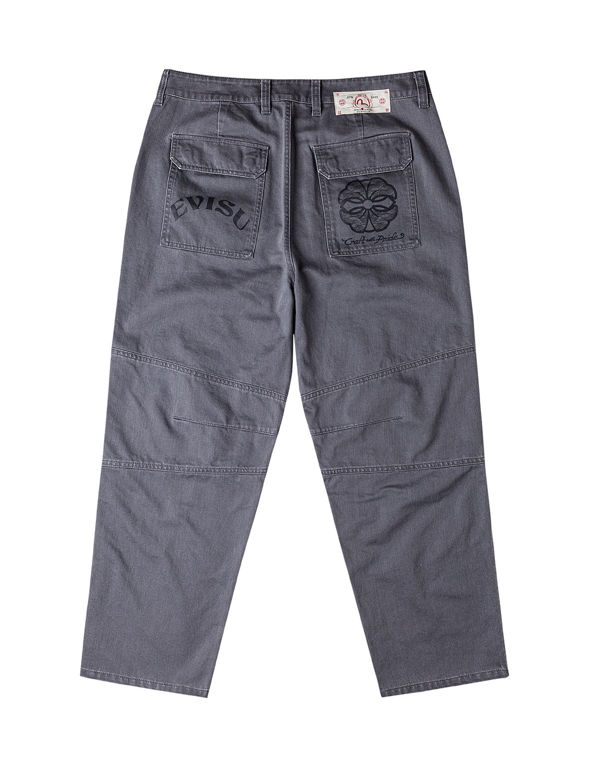 Back Flap Pockets Relax Fit Pants