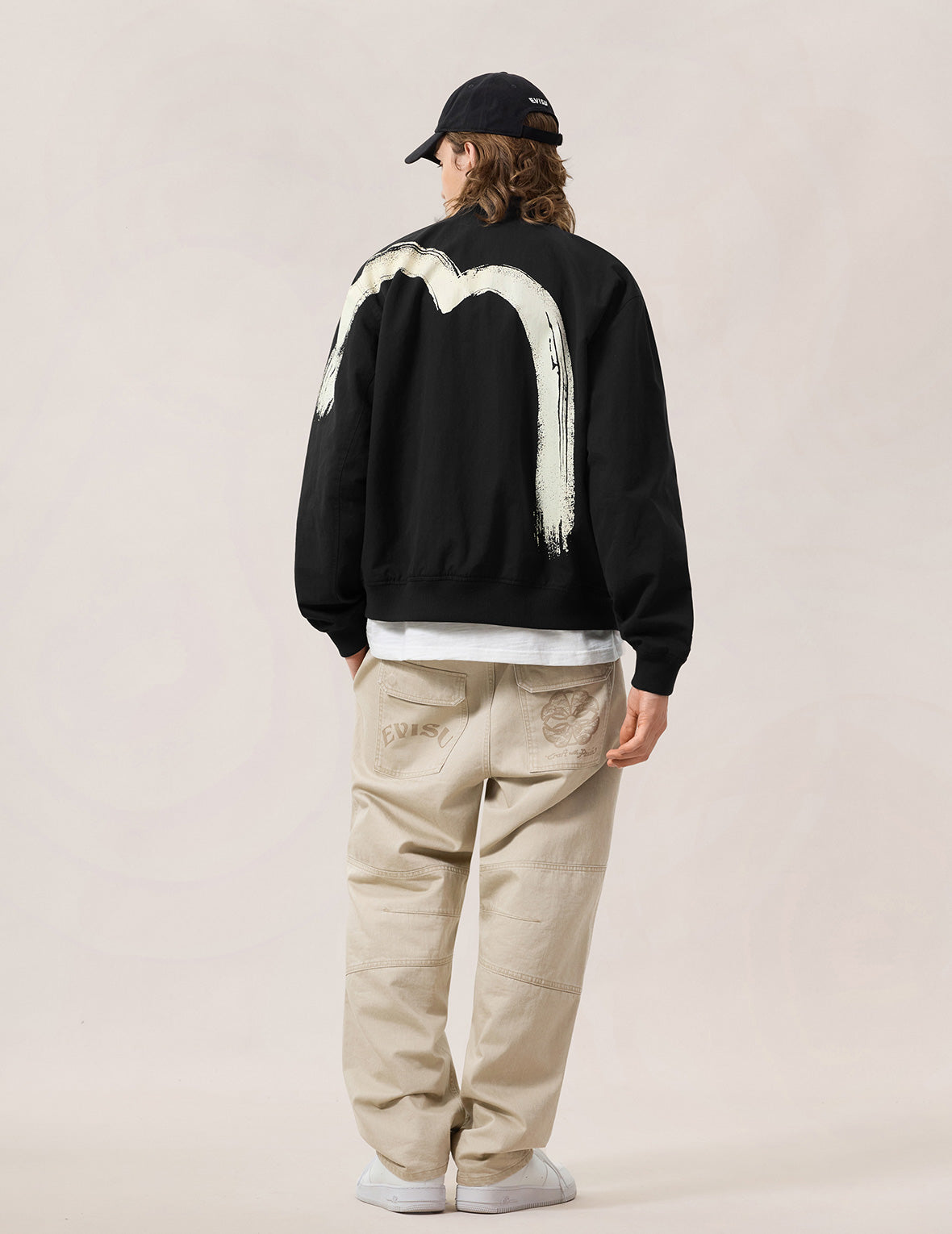 Back Flap Pockets Relax Fit Pants