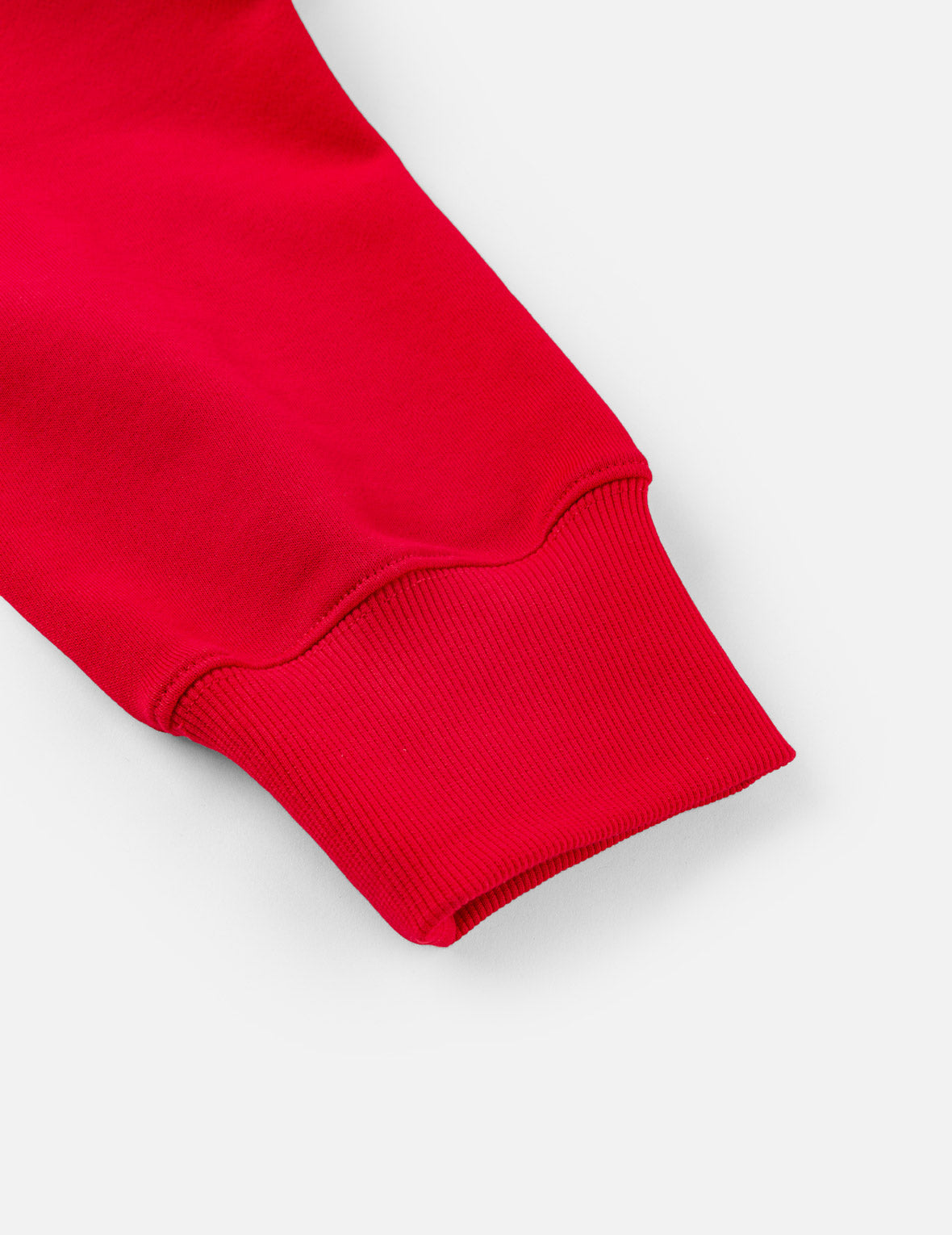 撲克葵扇刺繡拉鍊連帽外套 - 紅