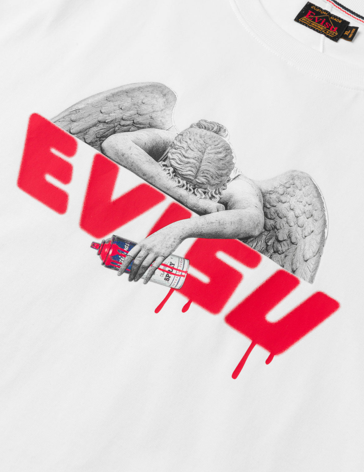 天使與噴漆標誌印花T恤