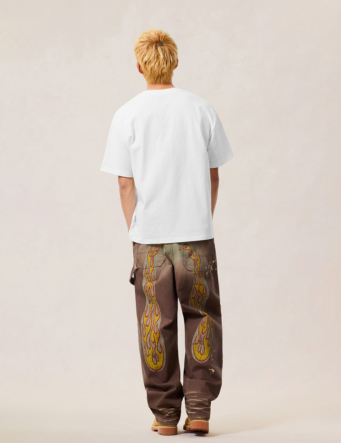 撲克王牌植絨星T恤 - 白