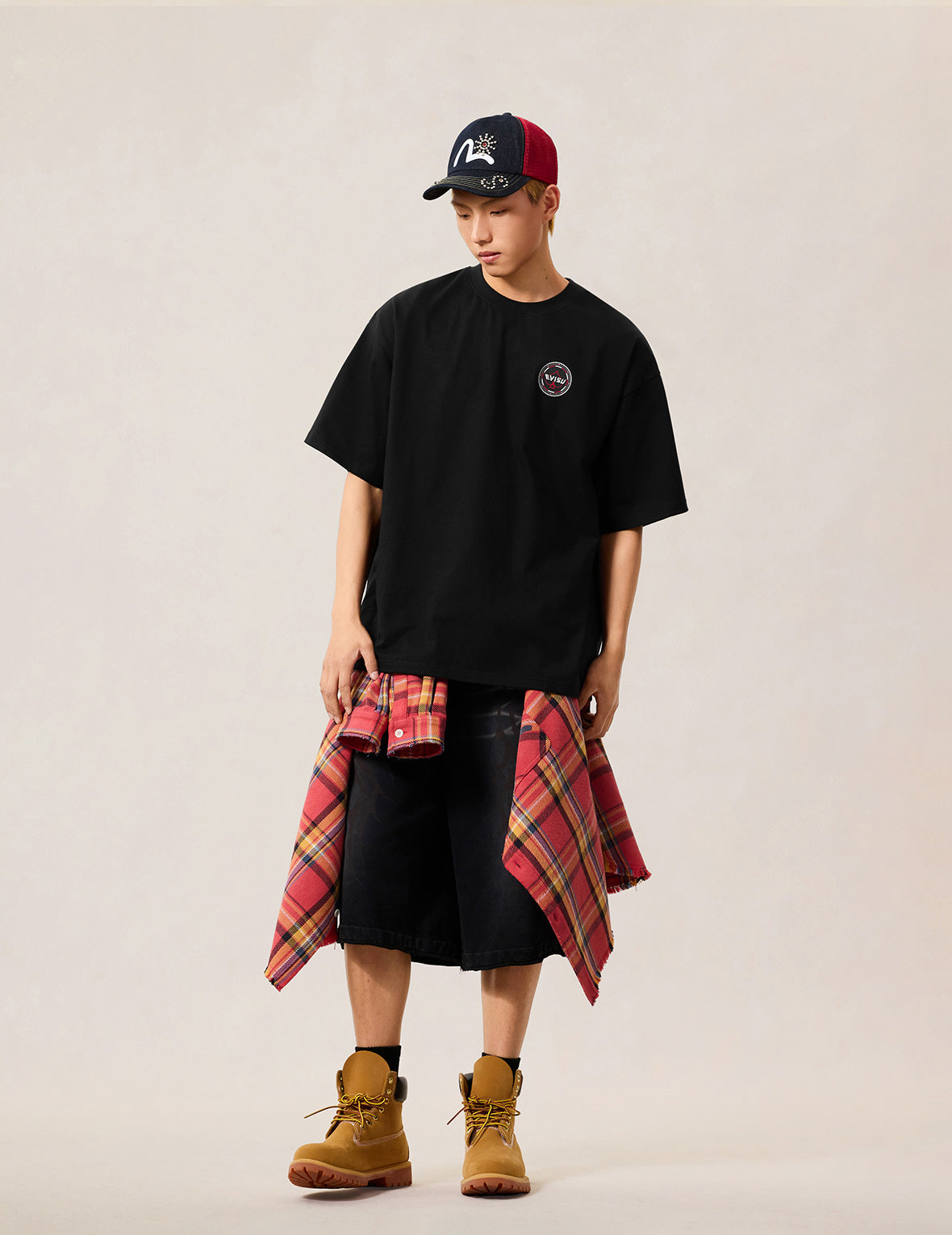 撲克幸運骰子植絨海鷗T恤 - 黑