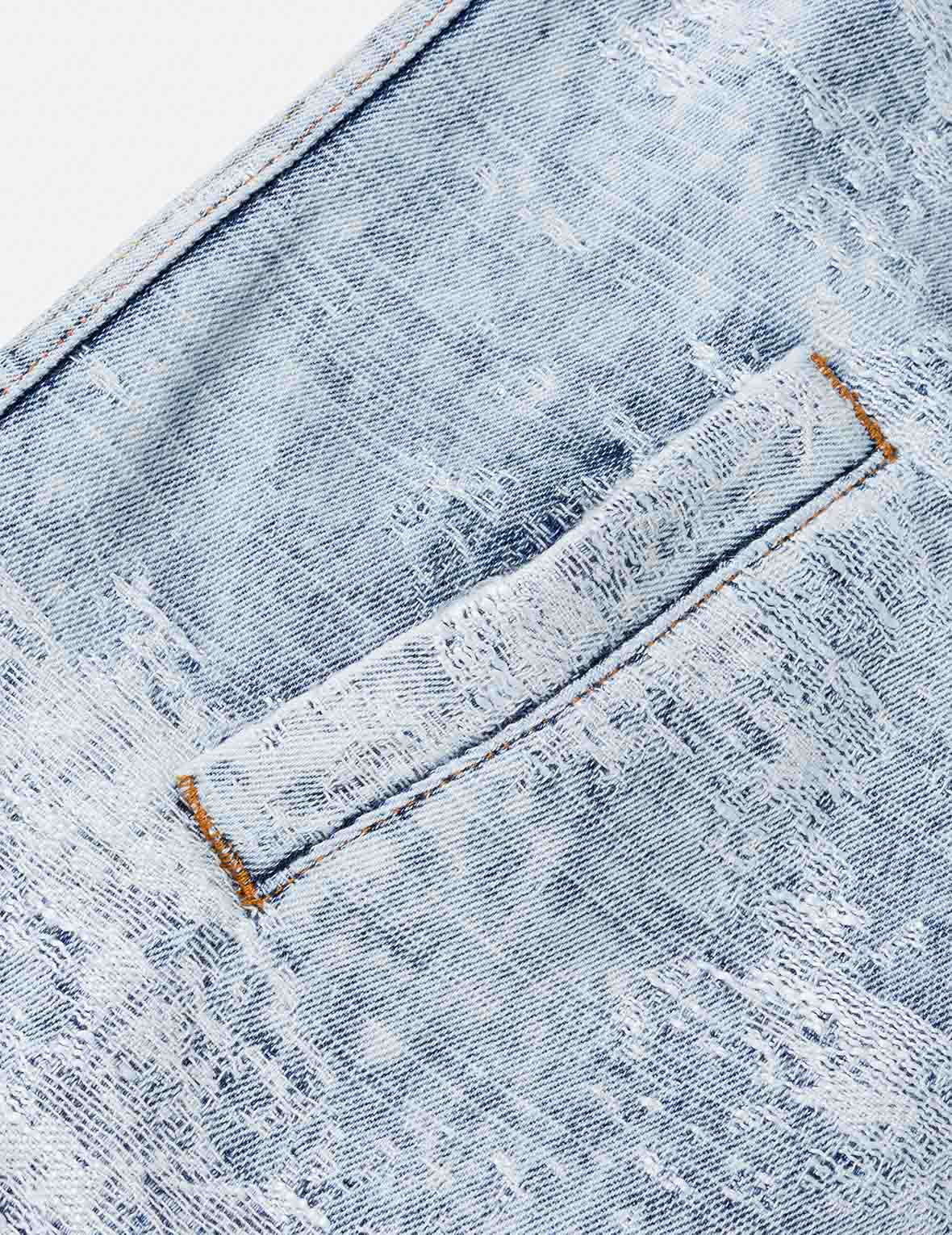 可拆卸做舊牛仔棒球外套