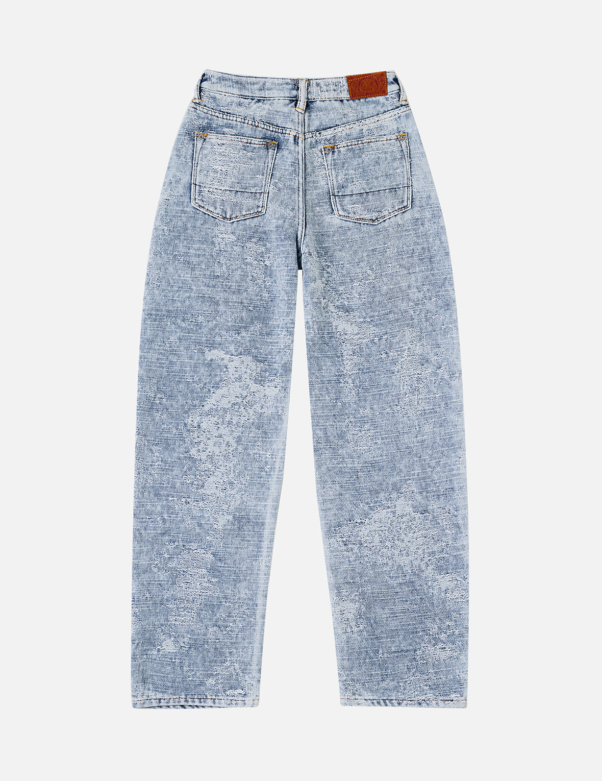 做舊海鷗彎刀牛仔褲