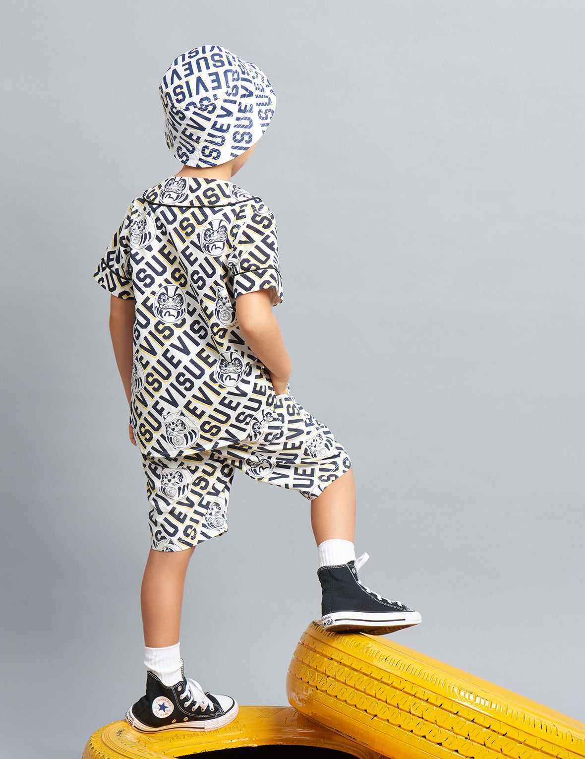 Allover Logo and Daruma Buddies Shorts