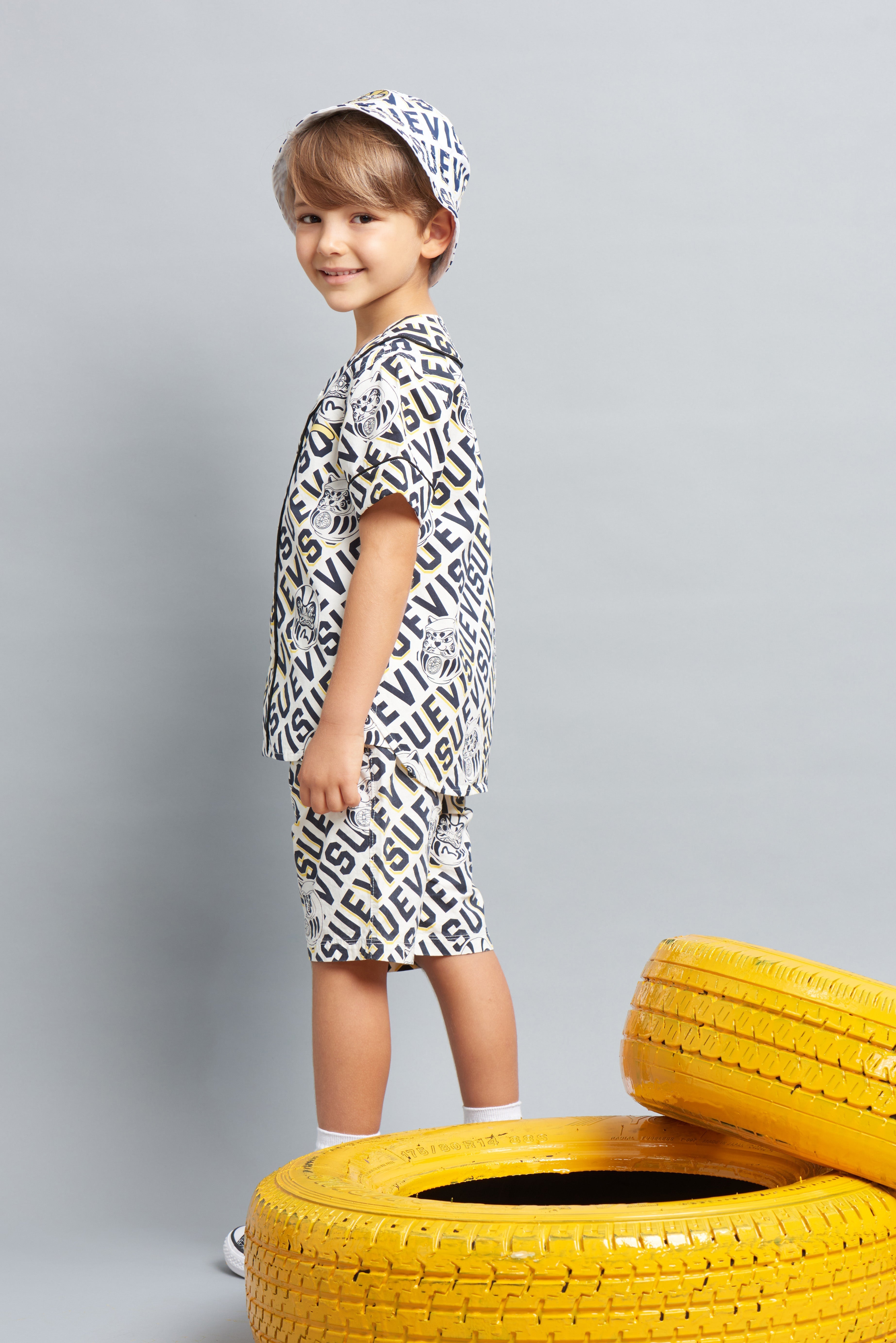 Allover Logo and Daruma Buddies Shorts